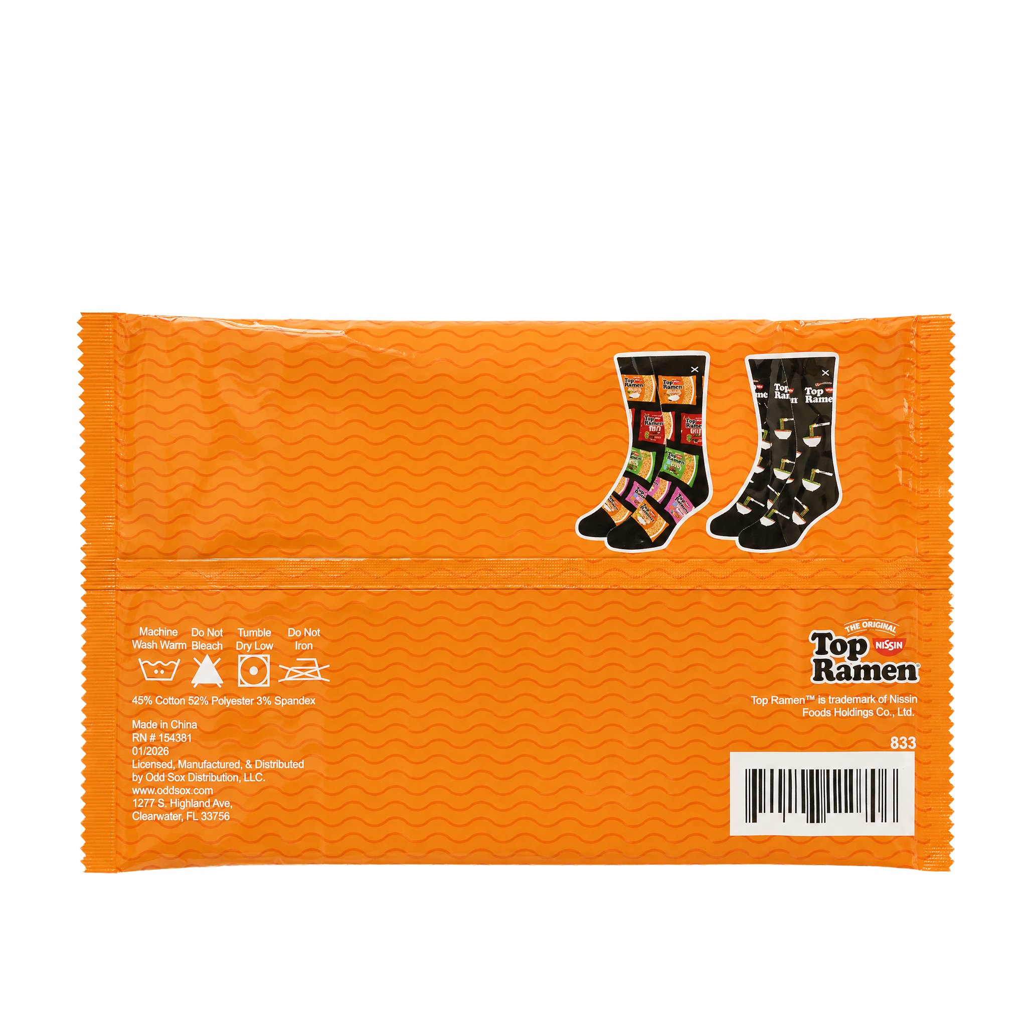 ODDMART Top Ramen Crew Socks 2-Pack