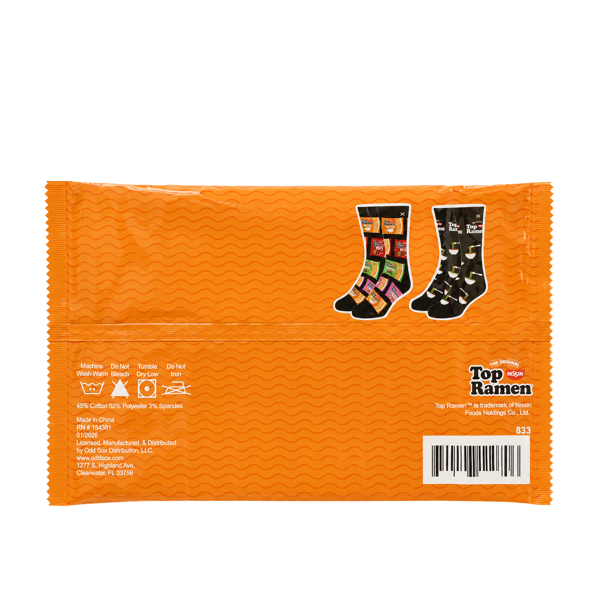 ODDMART Top Ramen Crew Socks 2-Pack