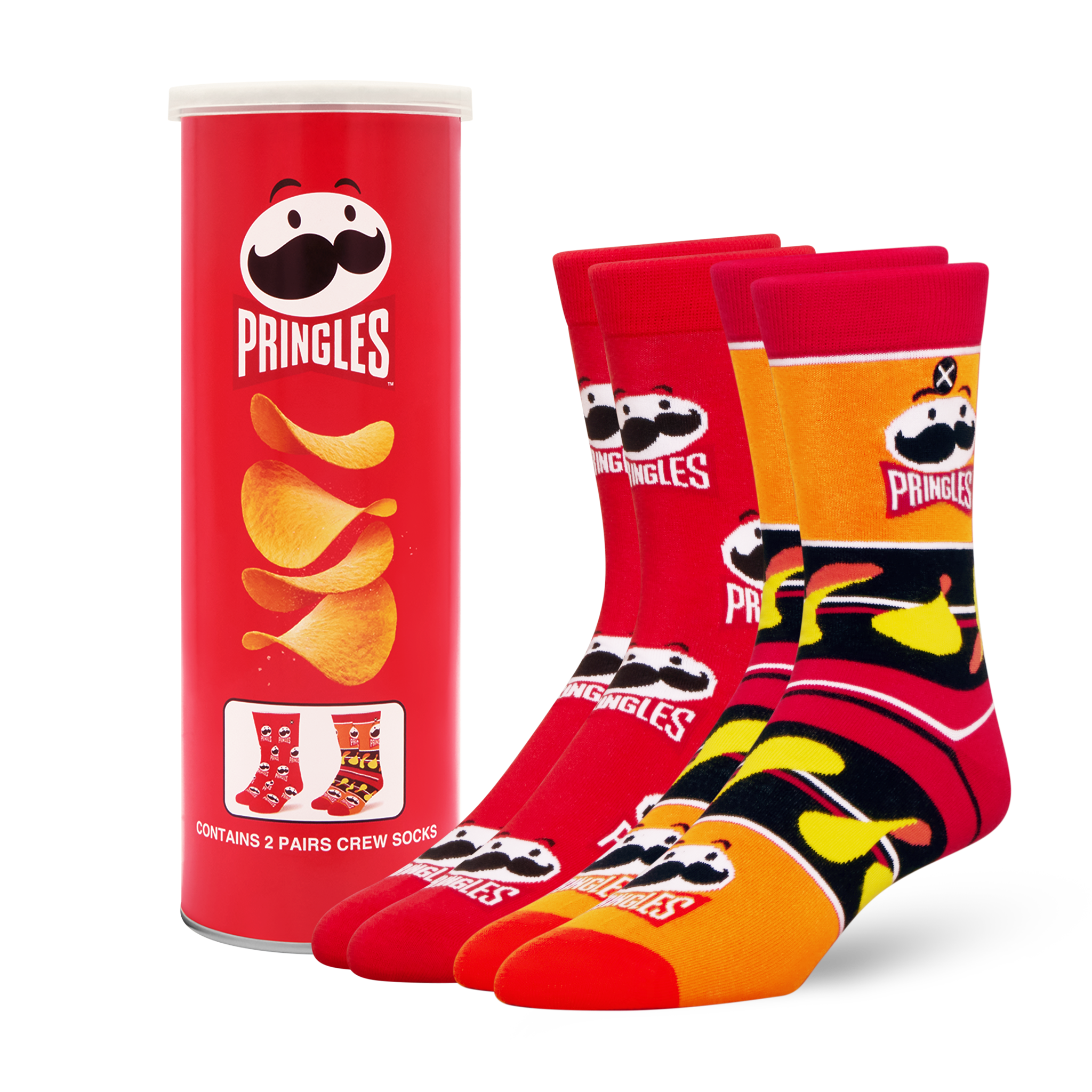 ODDMART Pringles Crew Socks 2-Pack