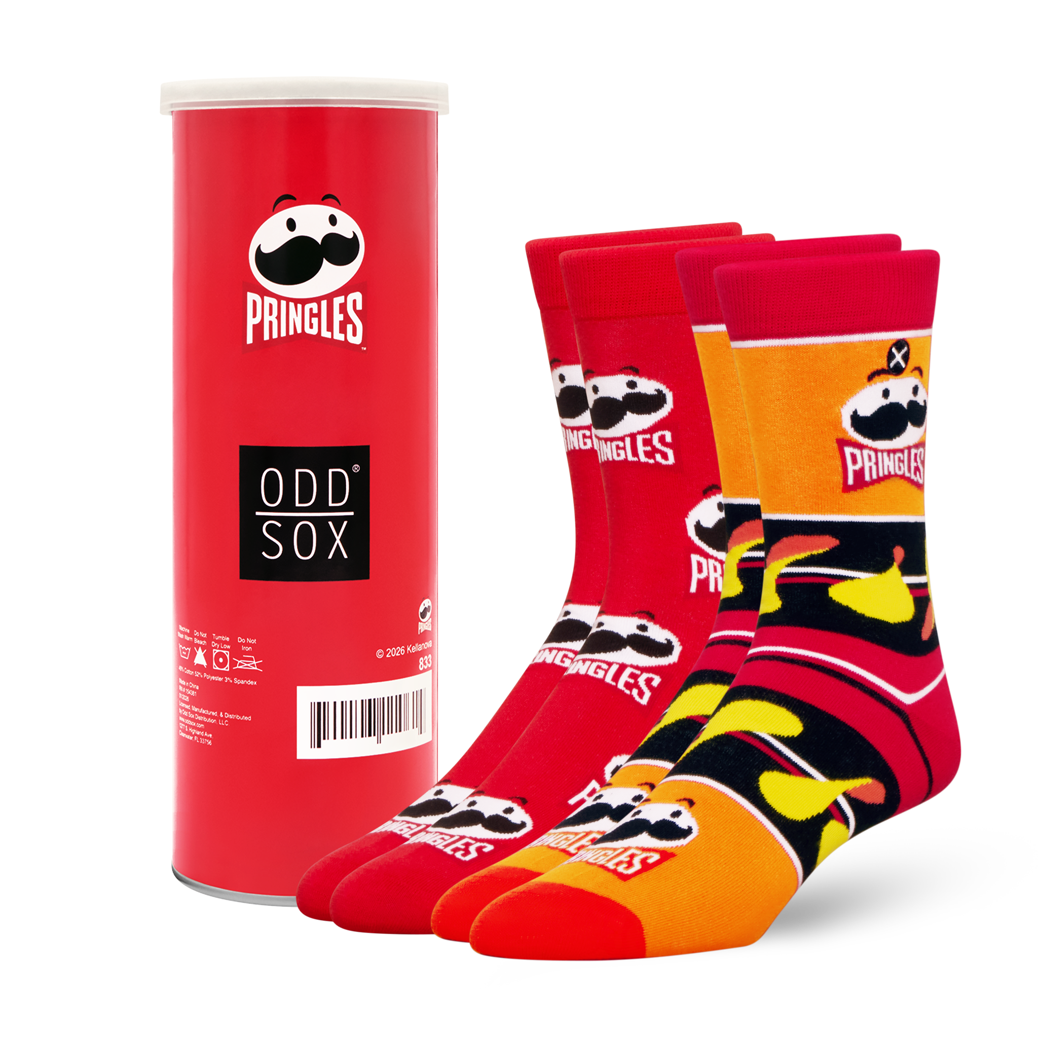 ODDMART Pringles Crew Socks 2-Pack