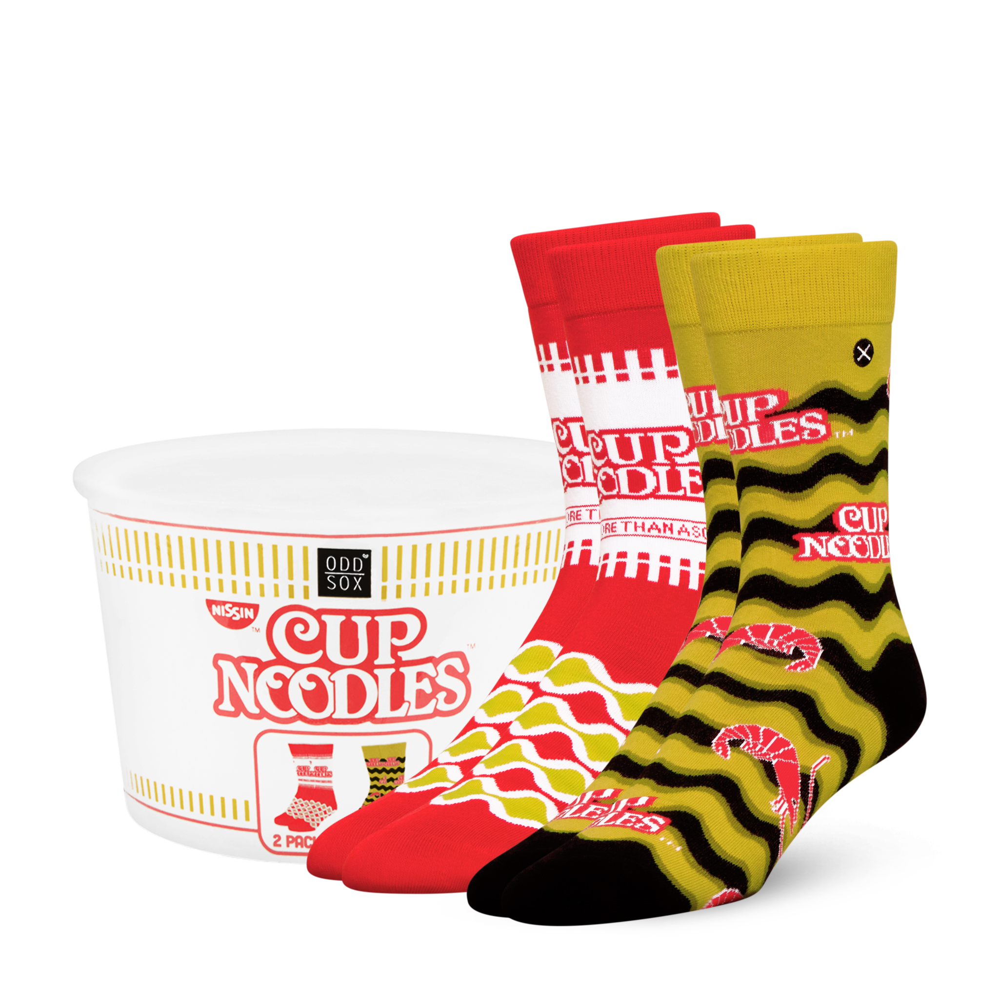 ODDMART Cup Noodles Crew Socks 2-Pack