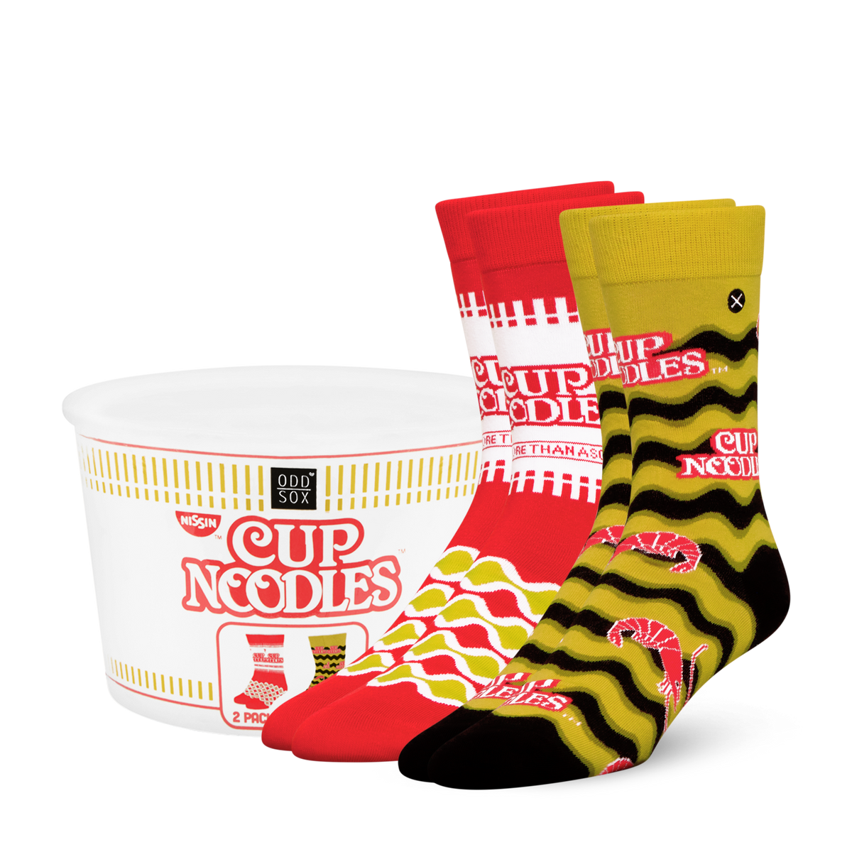 ODDMART Cup Noodles Crew Socks 2-Pack