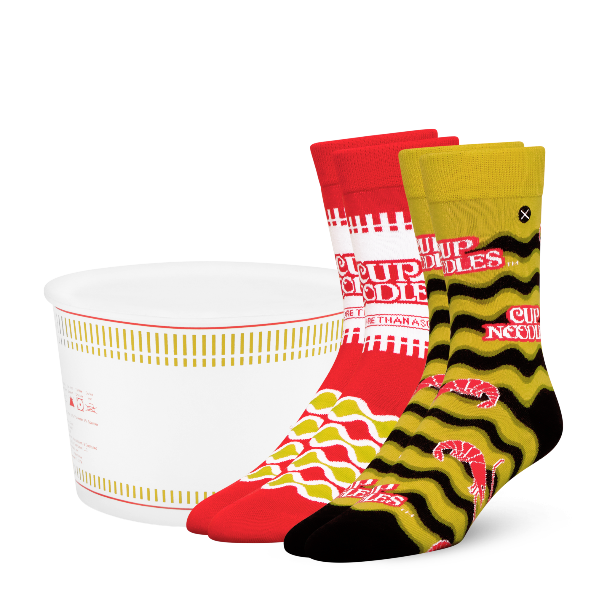 ODDMART Cup Noodles Crew Socks 2-Pack