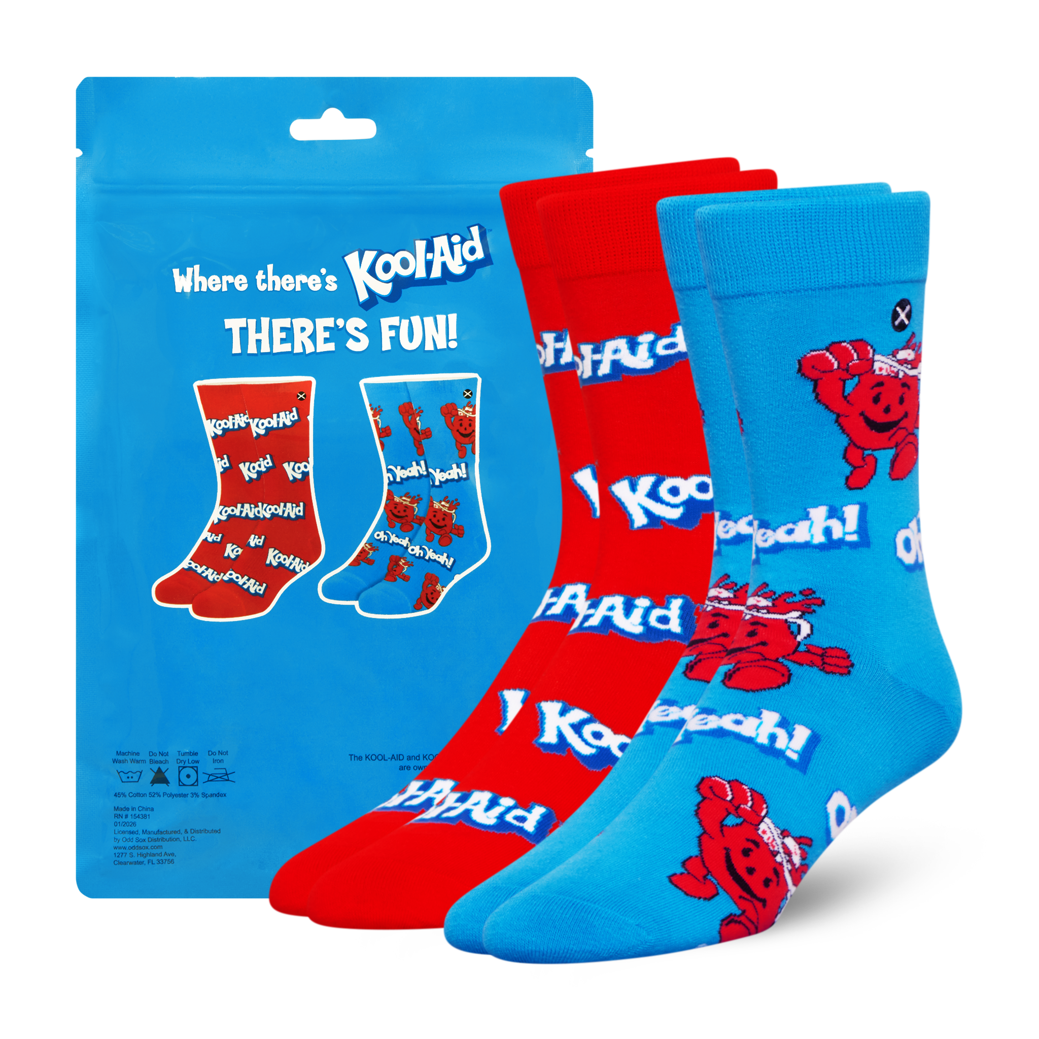 ODDMART Kool-Aid Crew Socks 2-Pack
