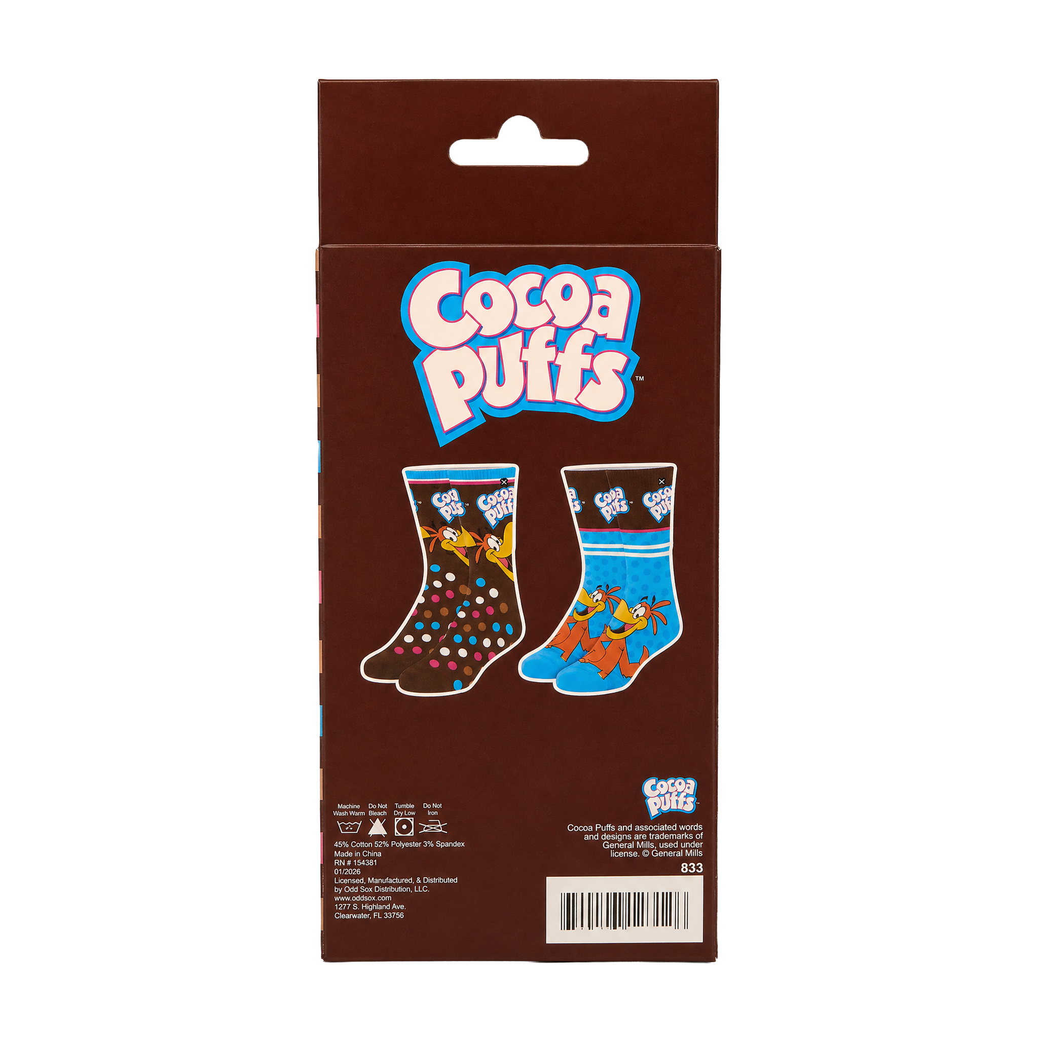ODDMART Cocoa Puffs Crew Socks 2-Pack