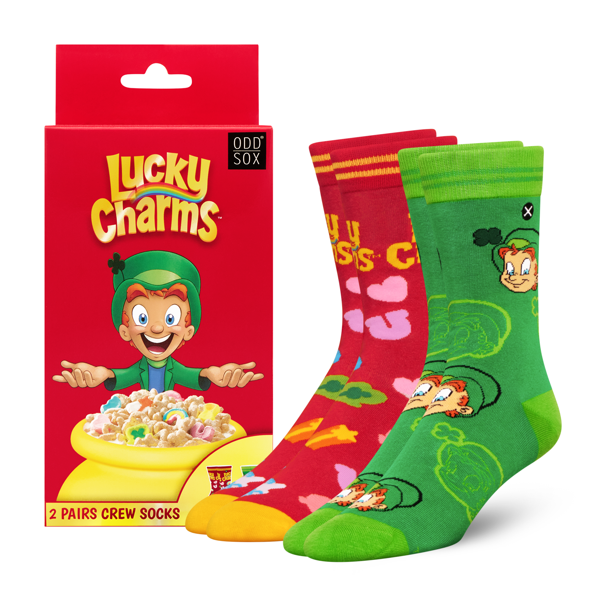 ODDMART Lucky Charms Crew Socks 2-Pack