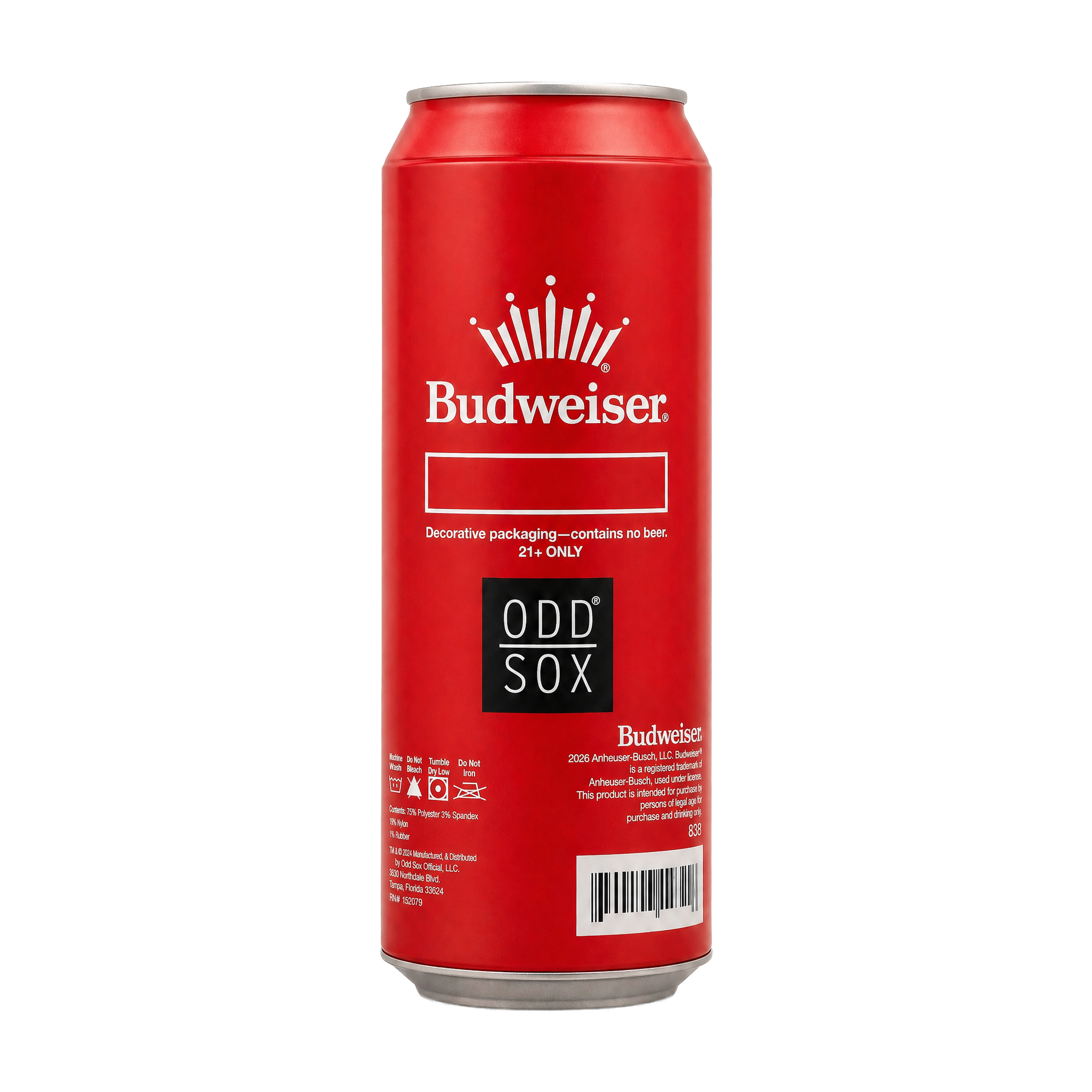 ODDMART Budweiser Crew Socks 2-Pack
