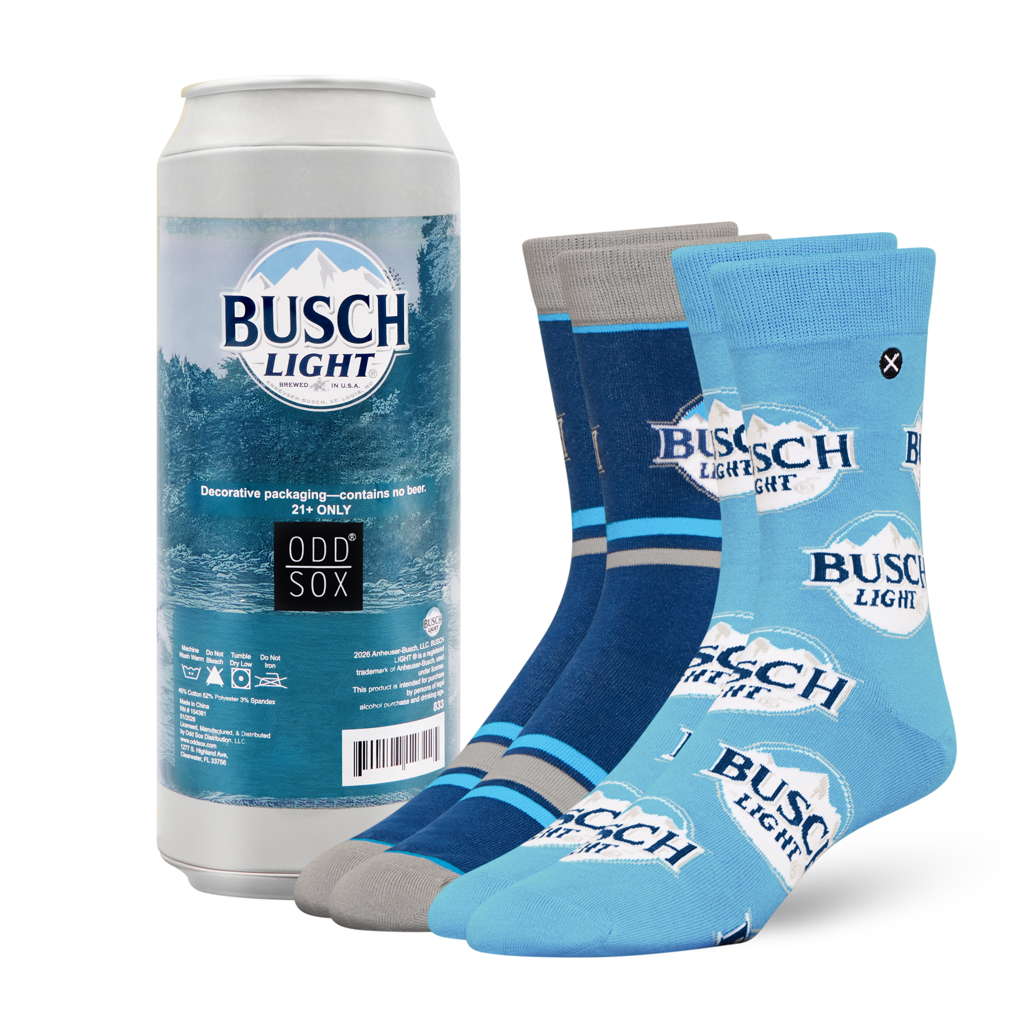 ODDMART Busch Light Crew Socks 2-Pack