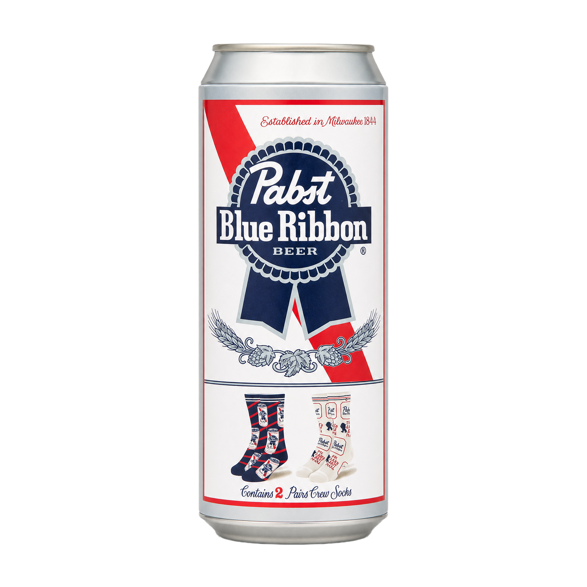 ODDMART Pabst Blue Ribbon Crew Socks 2-Pack