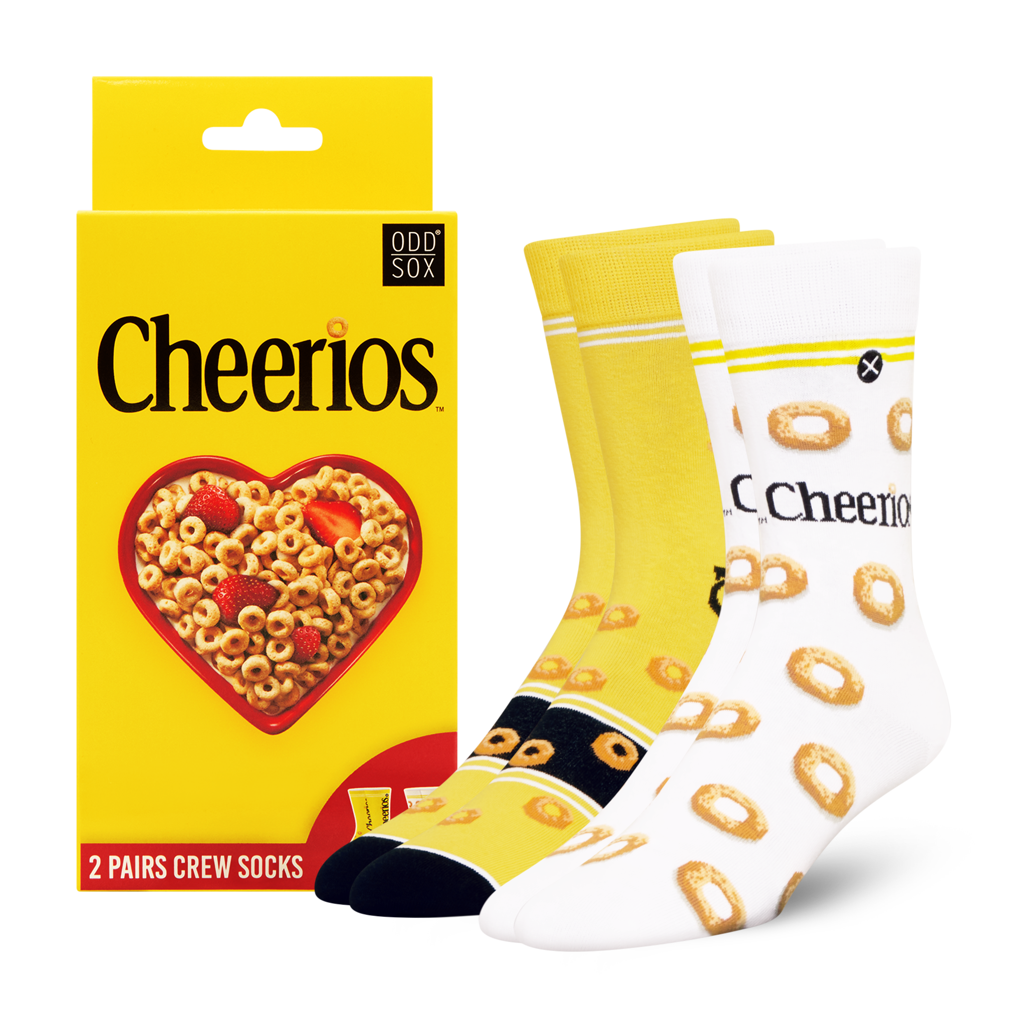 ODDMART Cheerios Crew Socks 2-Pack