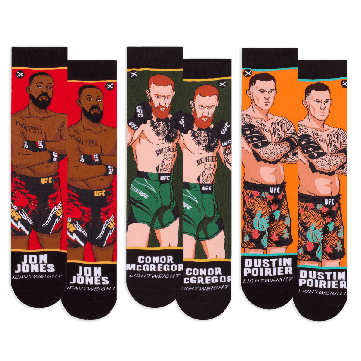 UFC Legends Crew Socks 3-Pack | Odd Sox – ODD SOX