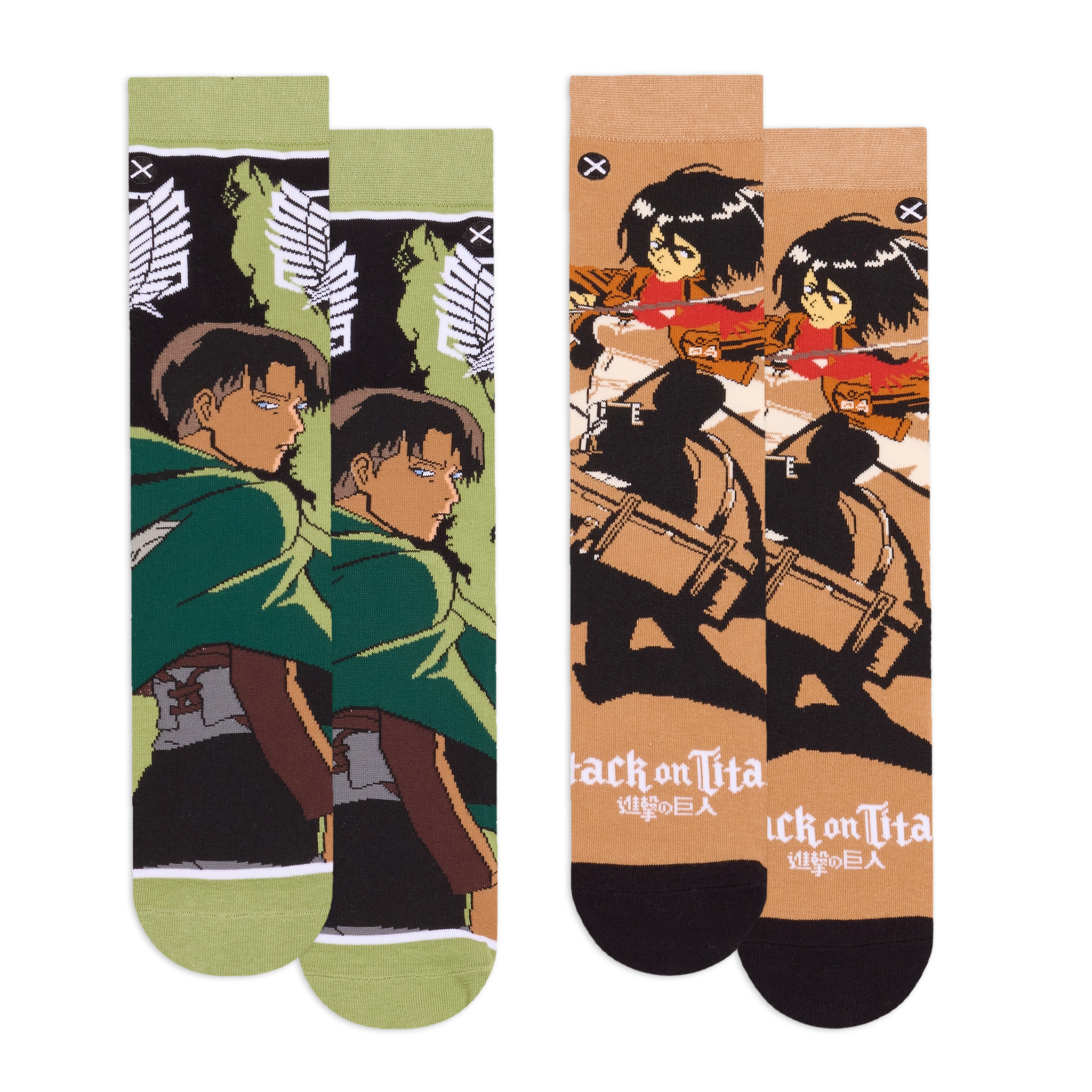 Attack On Titan Men's Crew Socks 4-Pack
