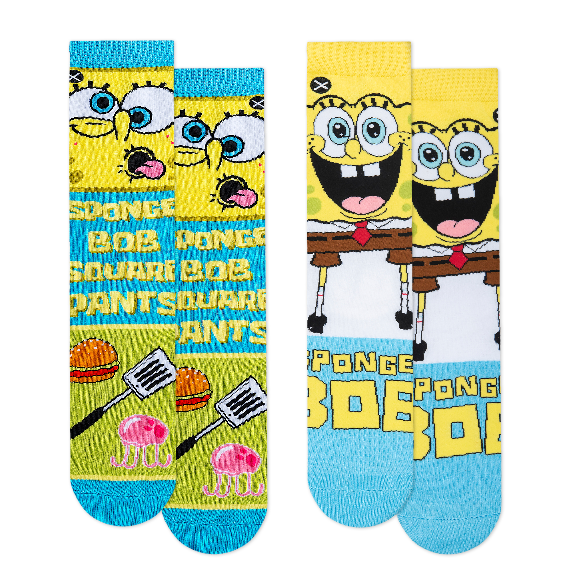 SpongeBob Men's Crew Socks 4-Pack