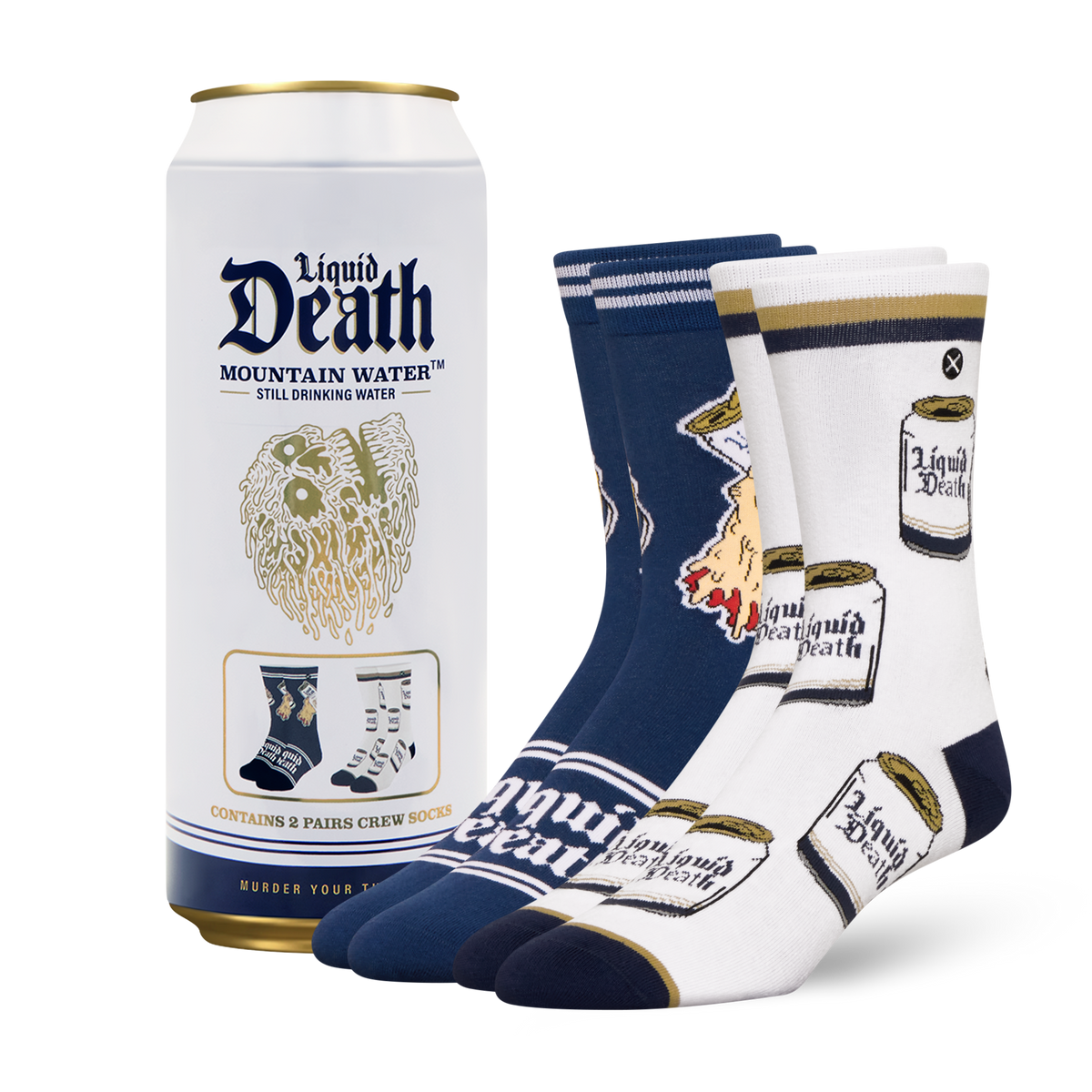 ODDMART Liquid Death Crew Socks 2-Pack