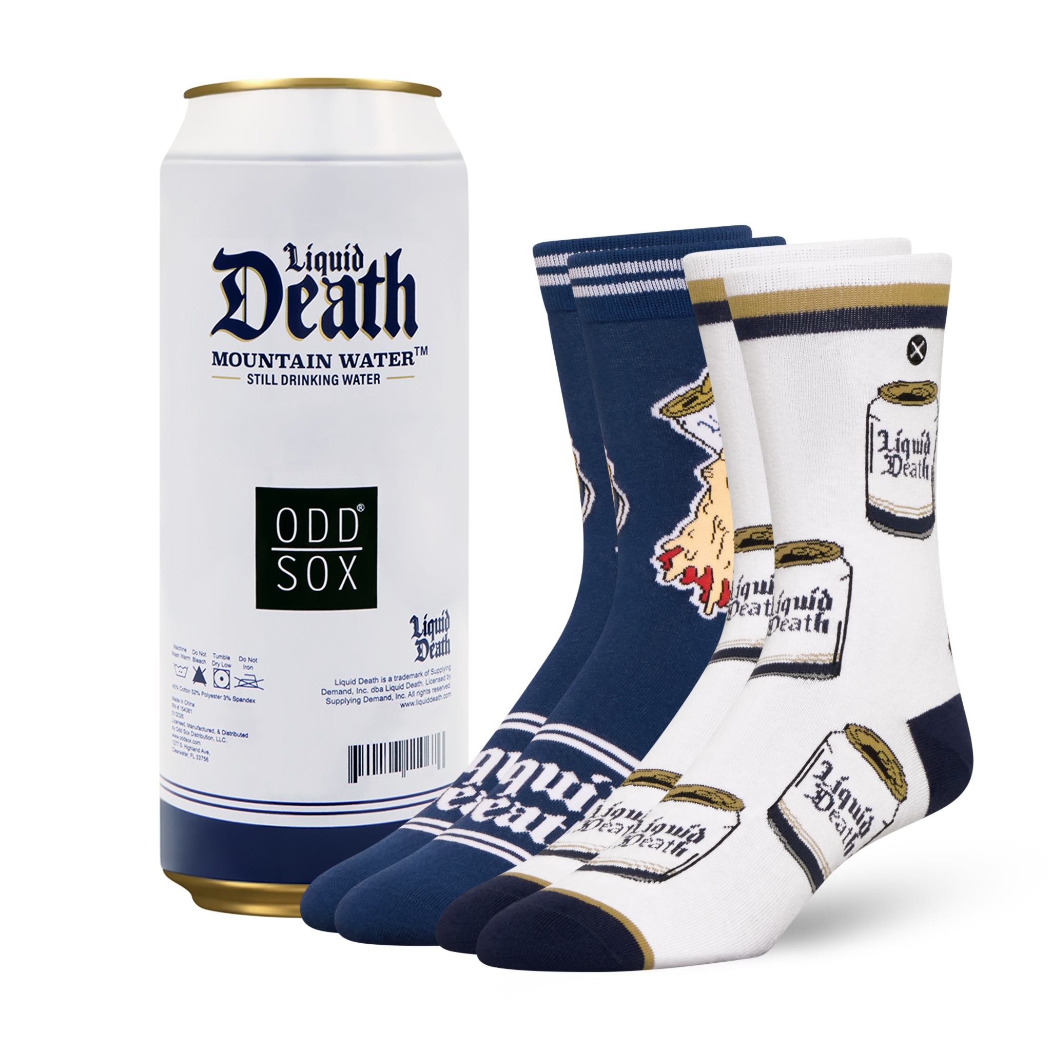 ODDMART Liquid Death Crew Socks 2-Pack