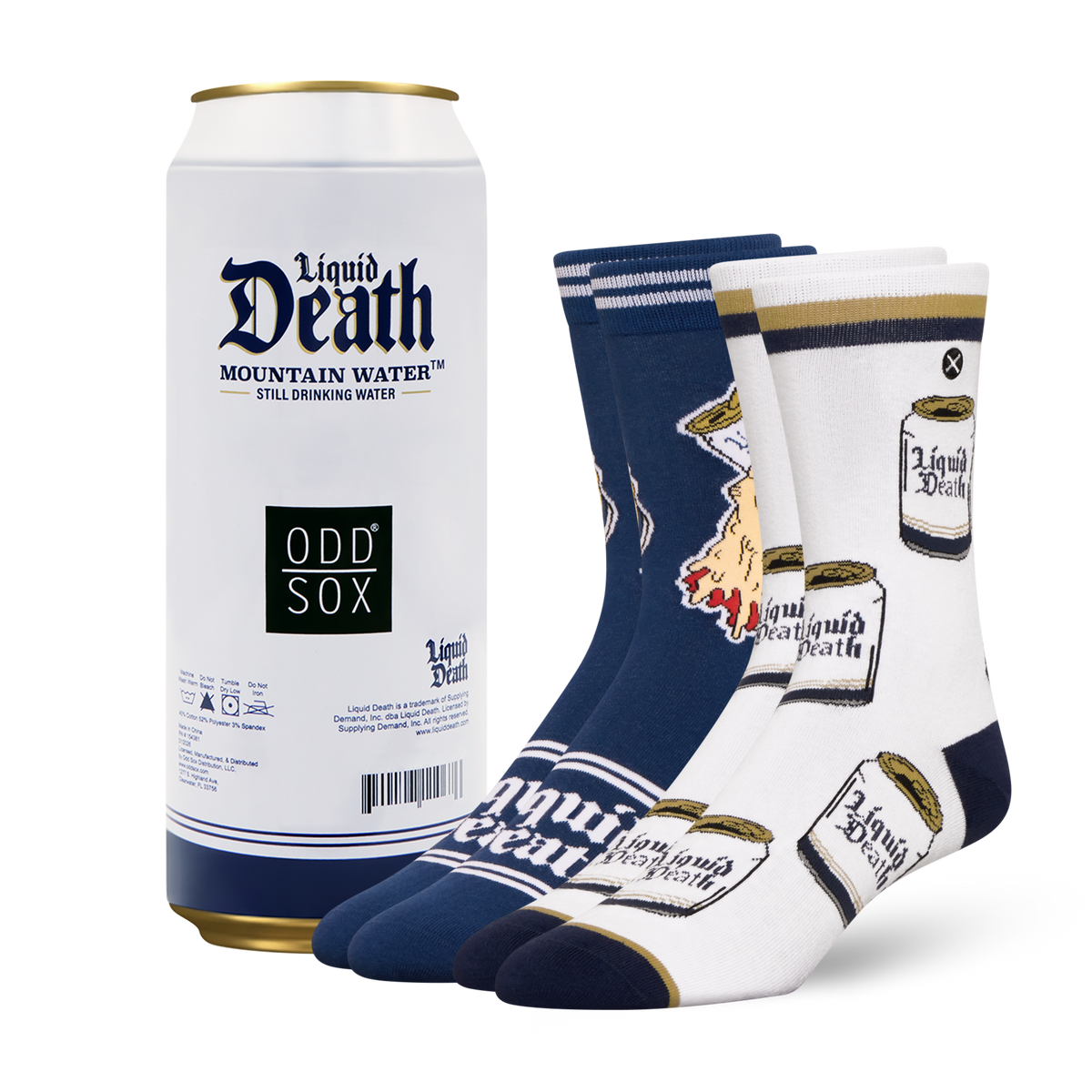ODDMART Liquid Death Crew Socks 2-Pack