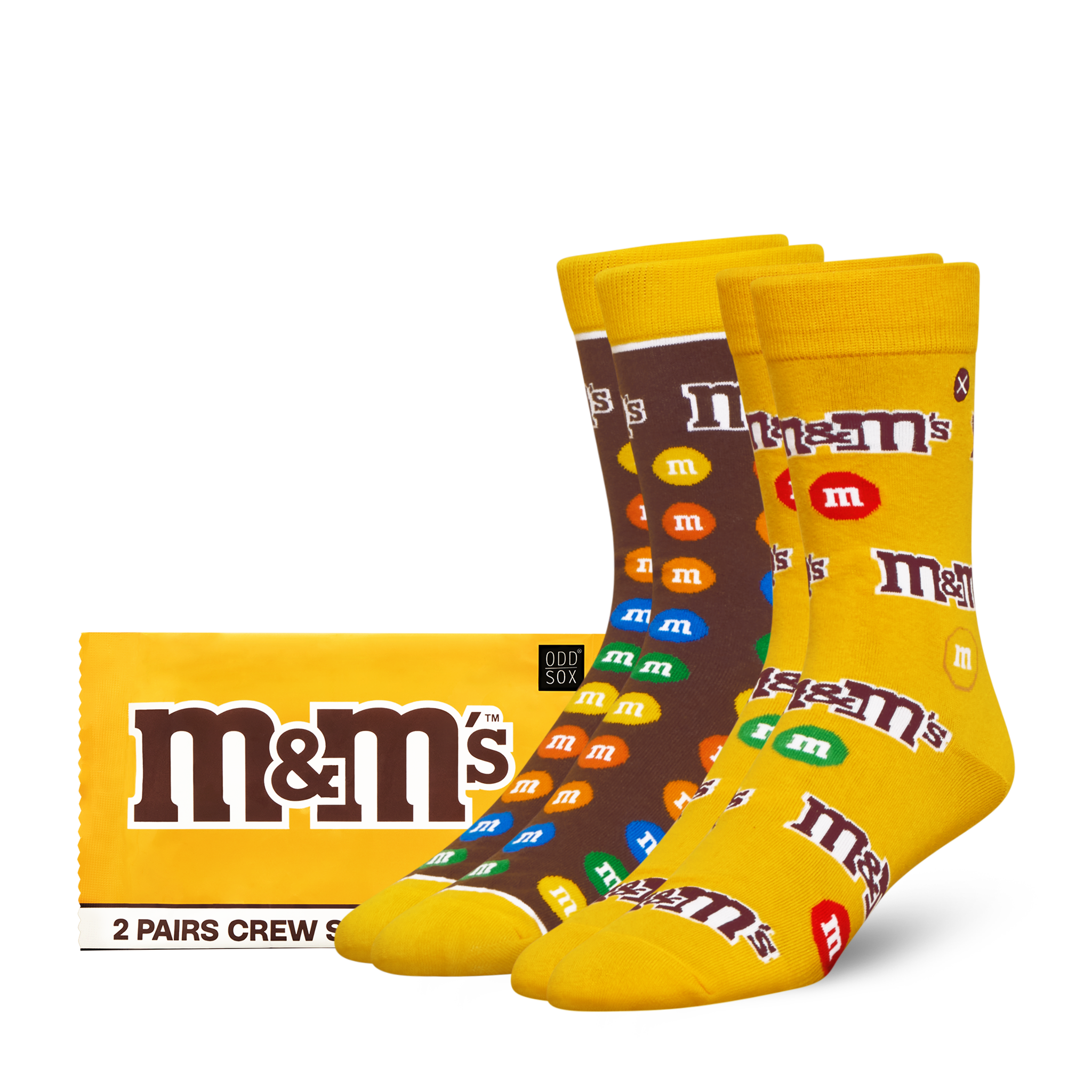 ODDMART Peanut M&M's Crew Socks 2-Pack
