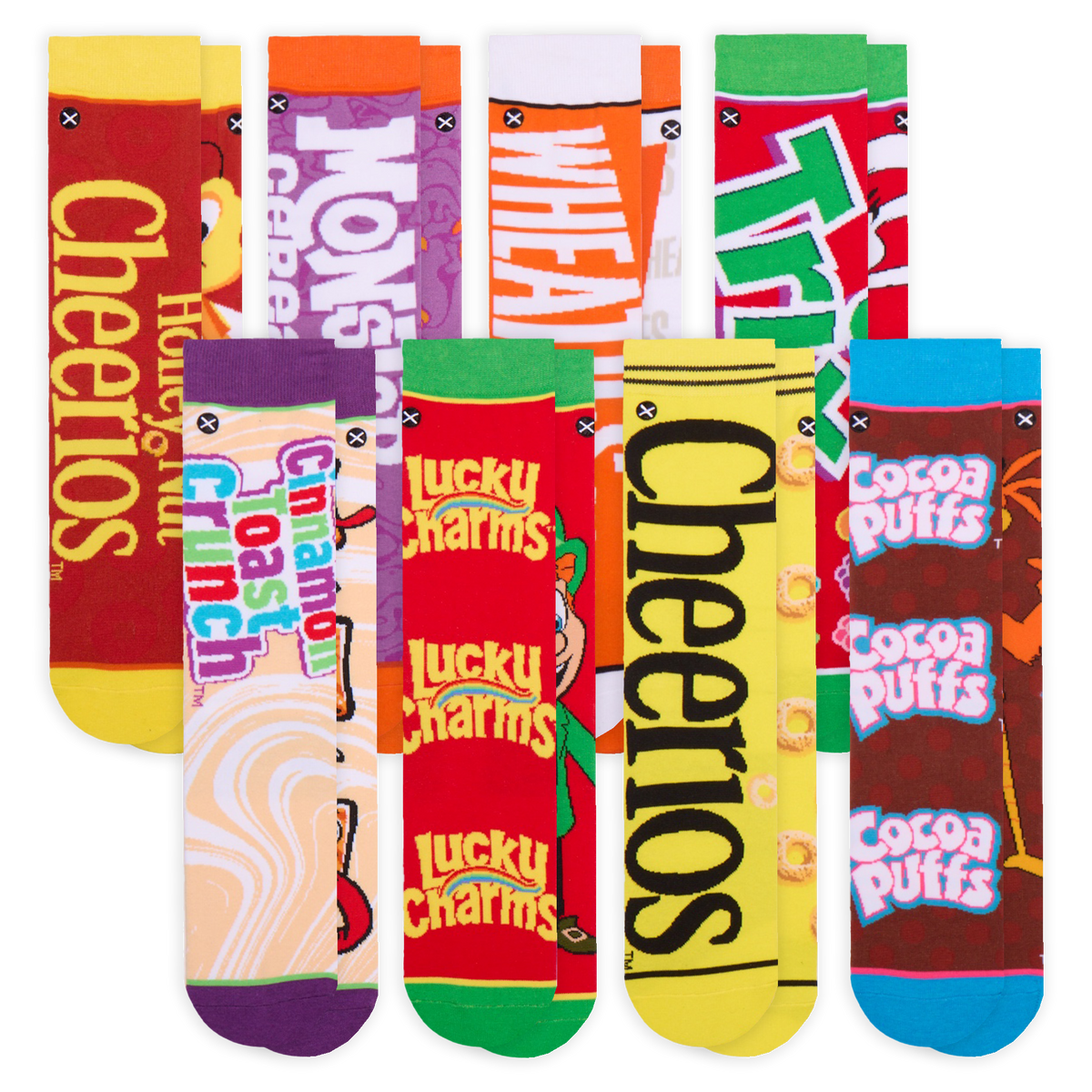 General Mills Cereal Men's Crew Socks 8-Pack