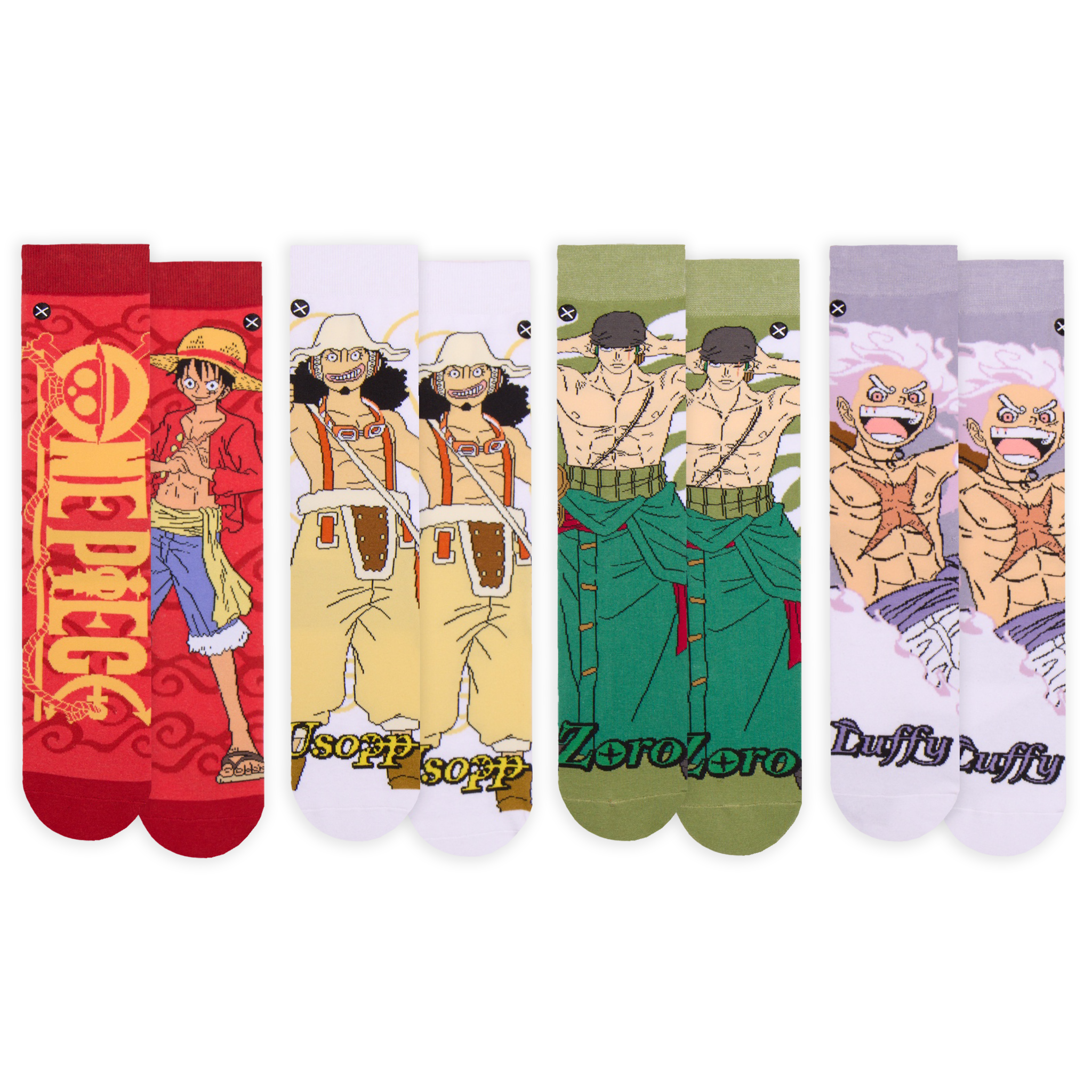 One Piece Men's Crew Socks 8-Pack