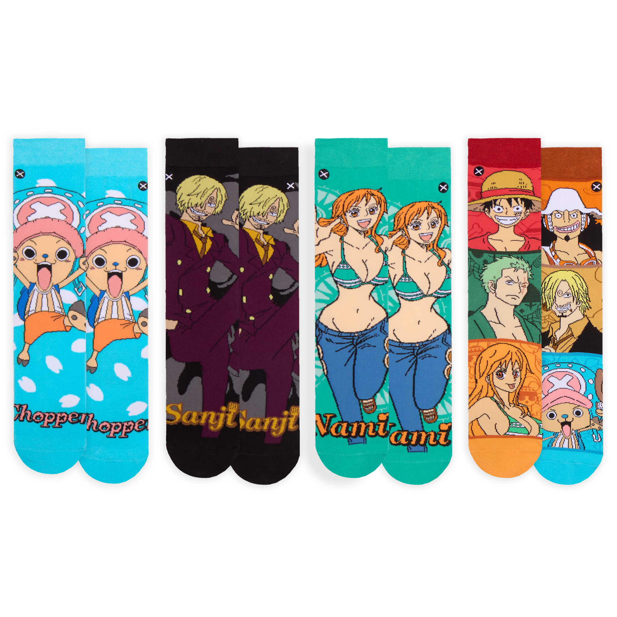 One Piece Men's Crew Socks 8-Pack