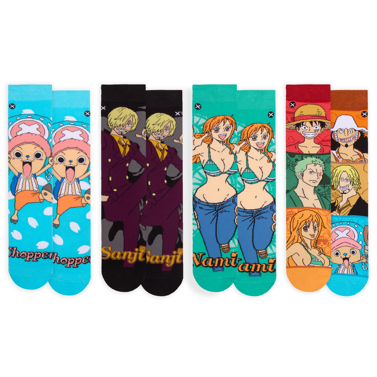 One Piece Men's Crew Socks 8-Pack