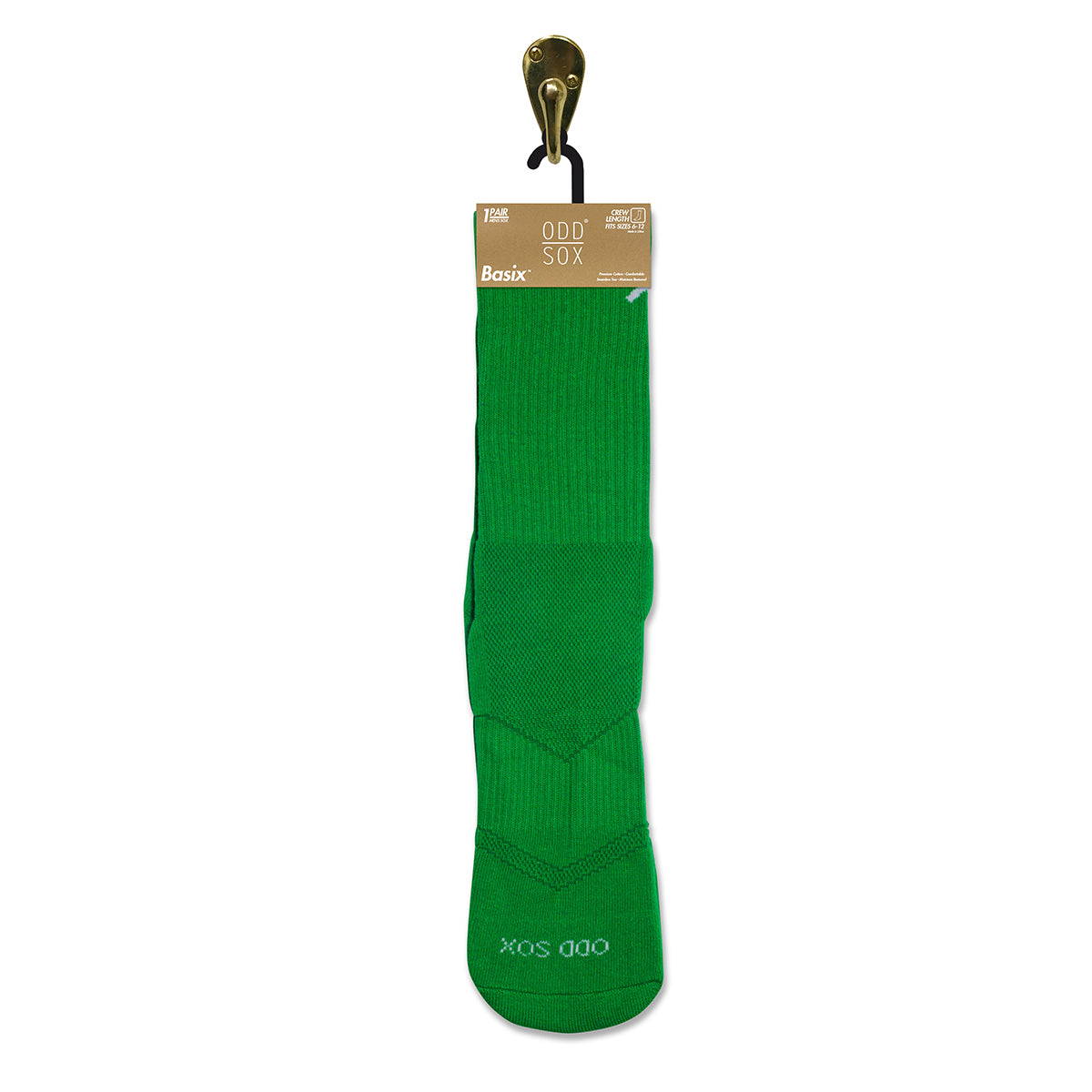 Basix Green Men's Crew Socks