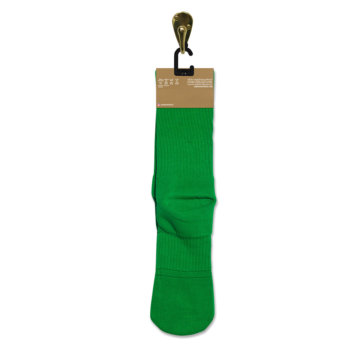 Basix Green Men's Crew Socks