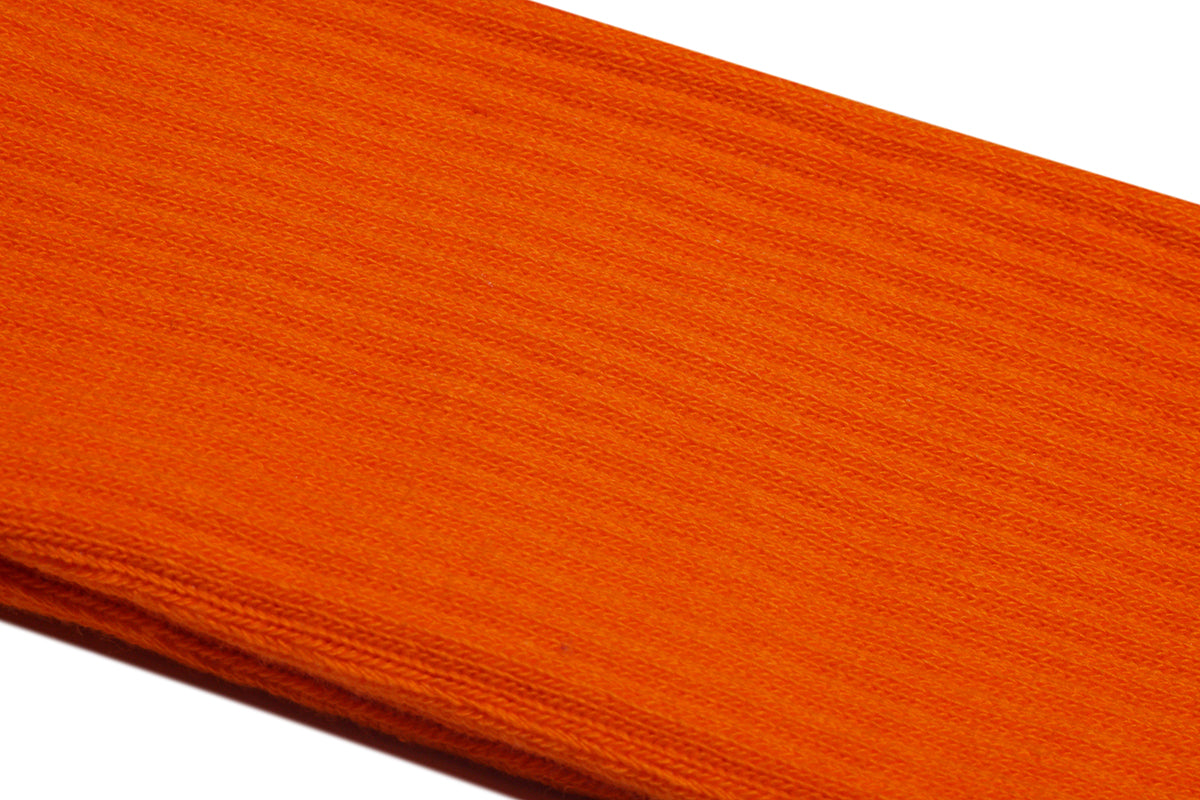 Basix Orange Men's Crew Socks