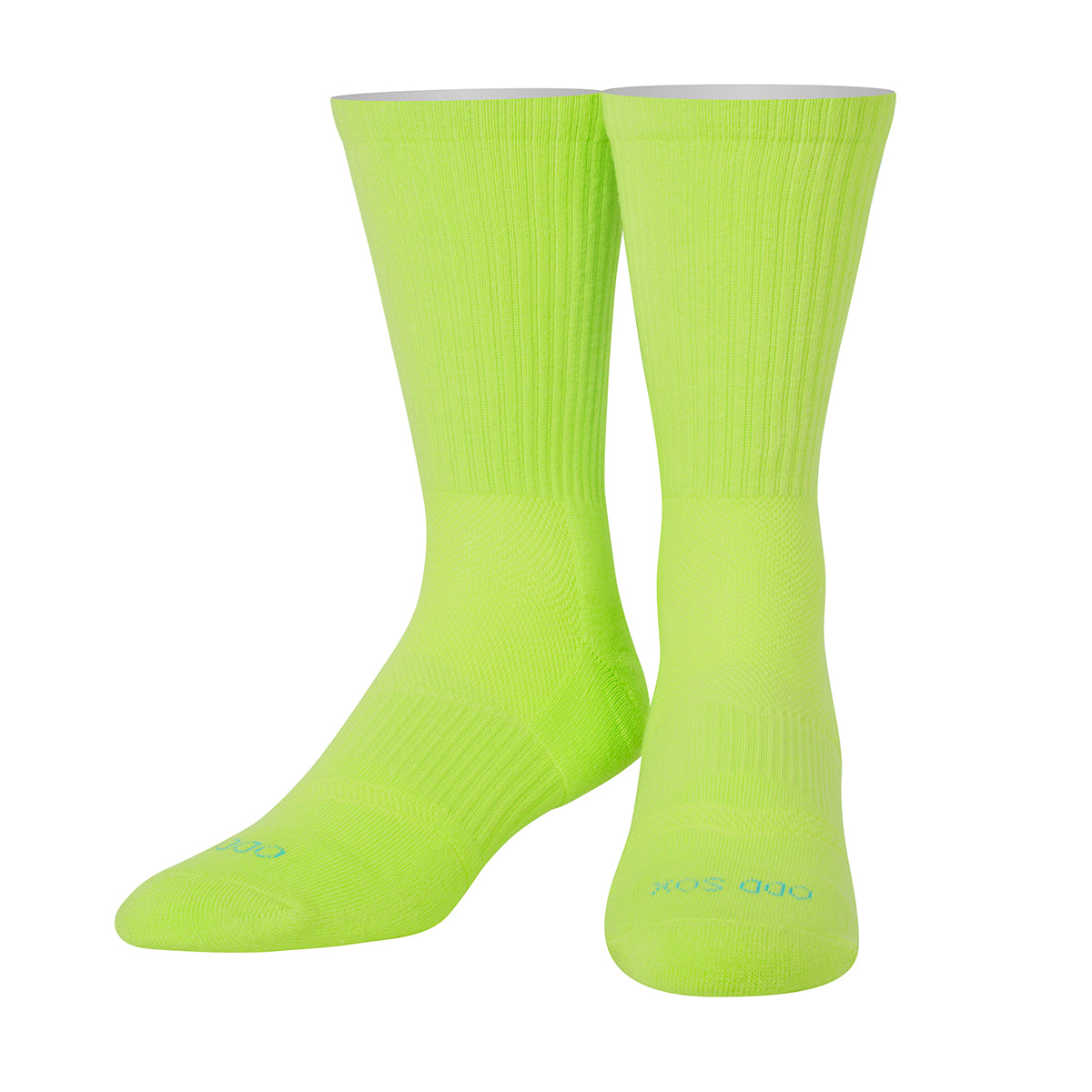Basix Neon Yellow Men's Crew Socks
