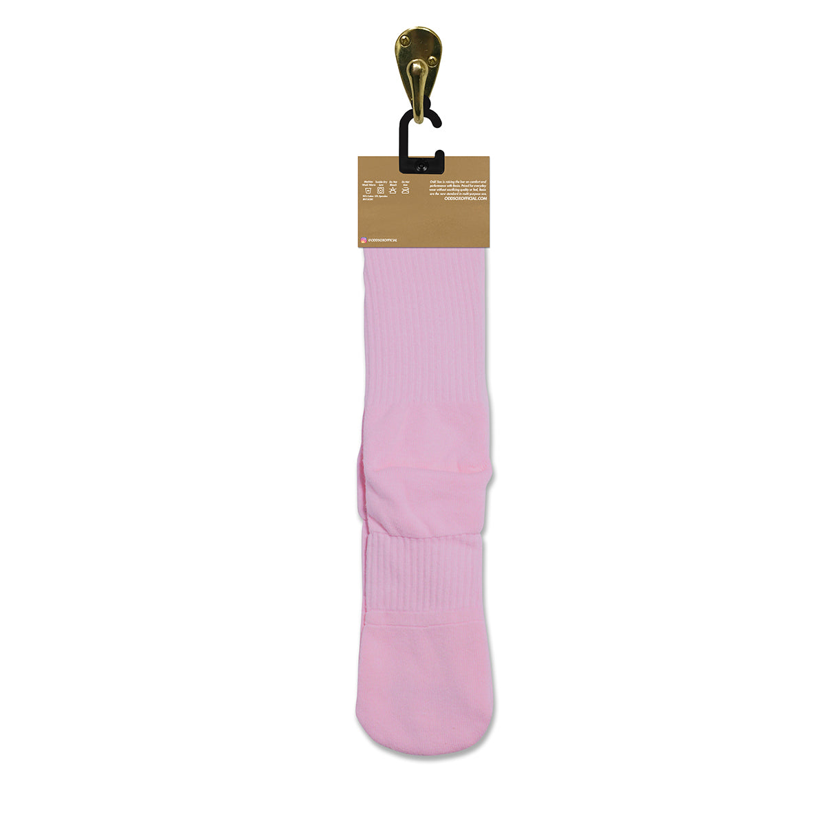 Basix Light Pink Men's Crew Socks