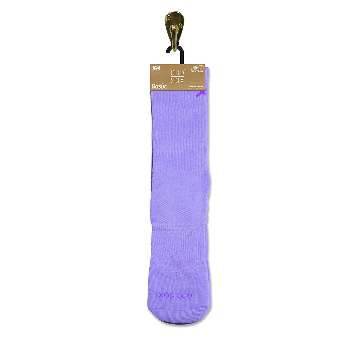 Basix Cool Purple Men's Crew Socks