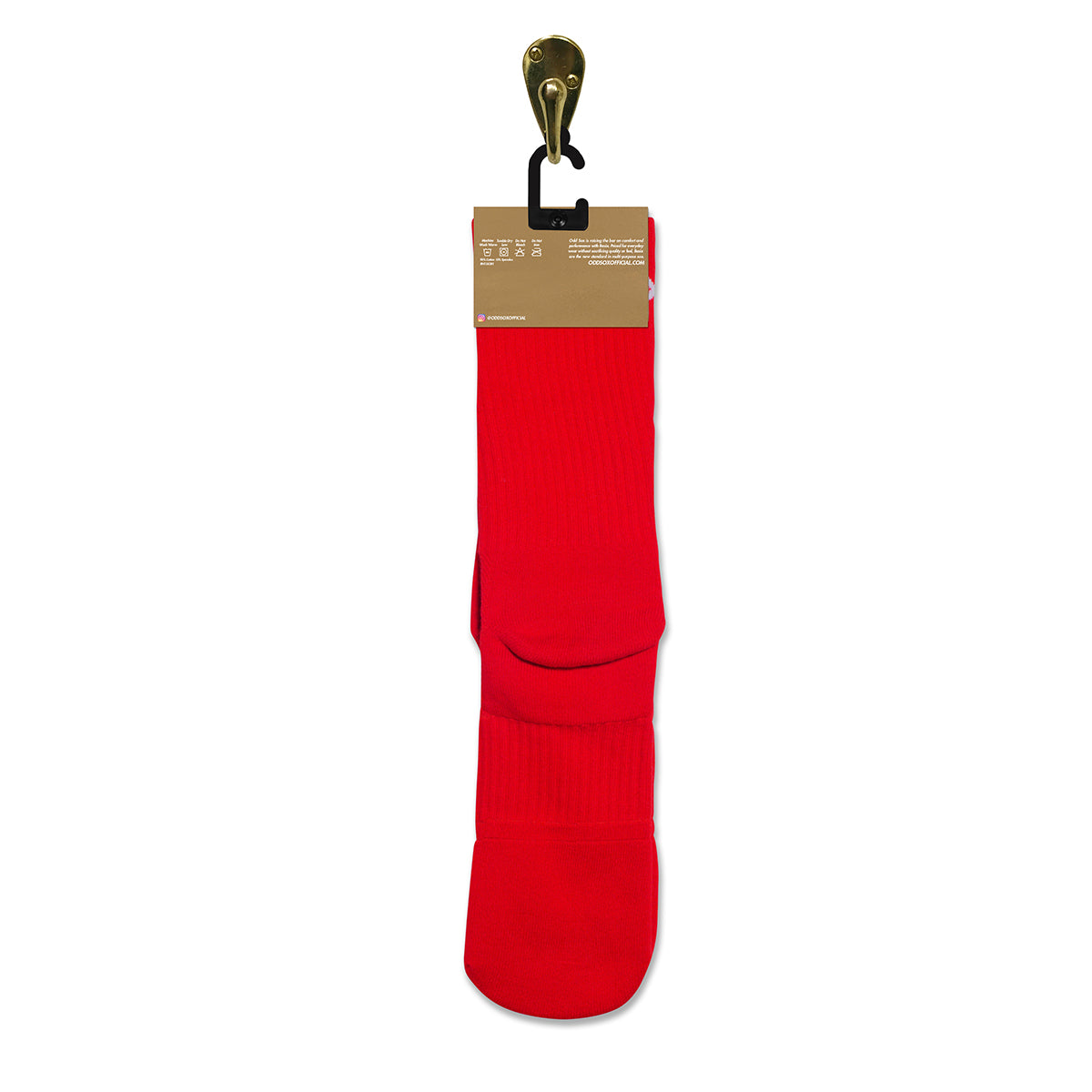 Basix Red Men's Crew Socks