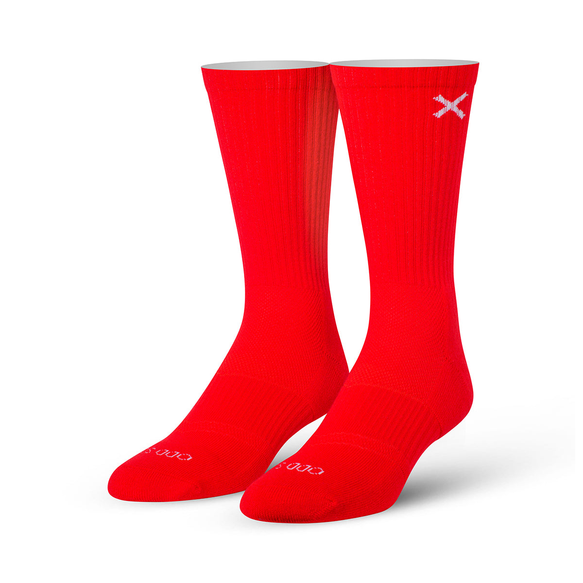 Basix Red Men's Crew Socks
