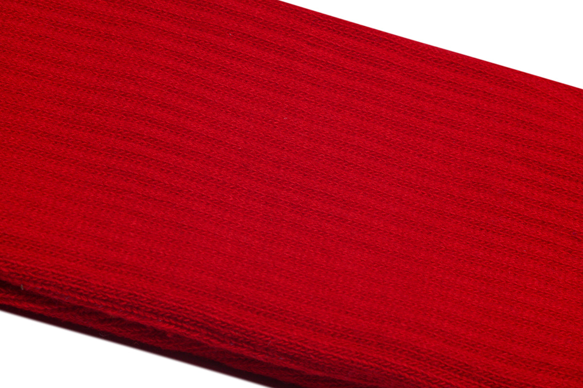 Basix Red Men's Crew Socks