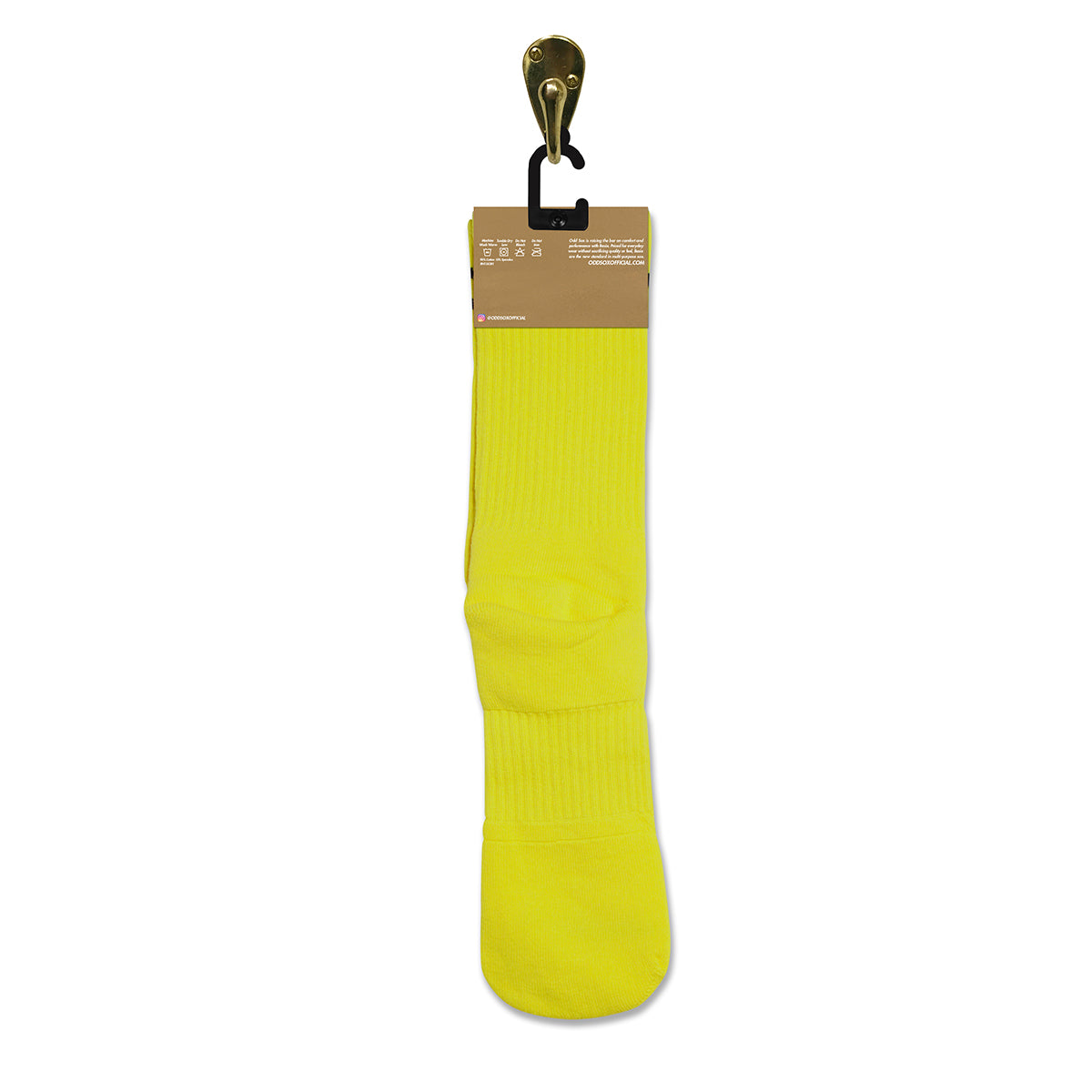 Basix Yellow Men's Crew Socks