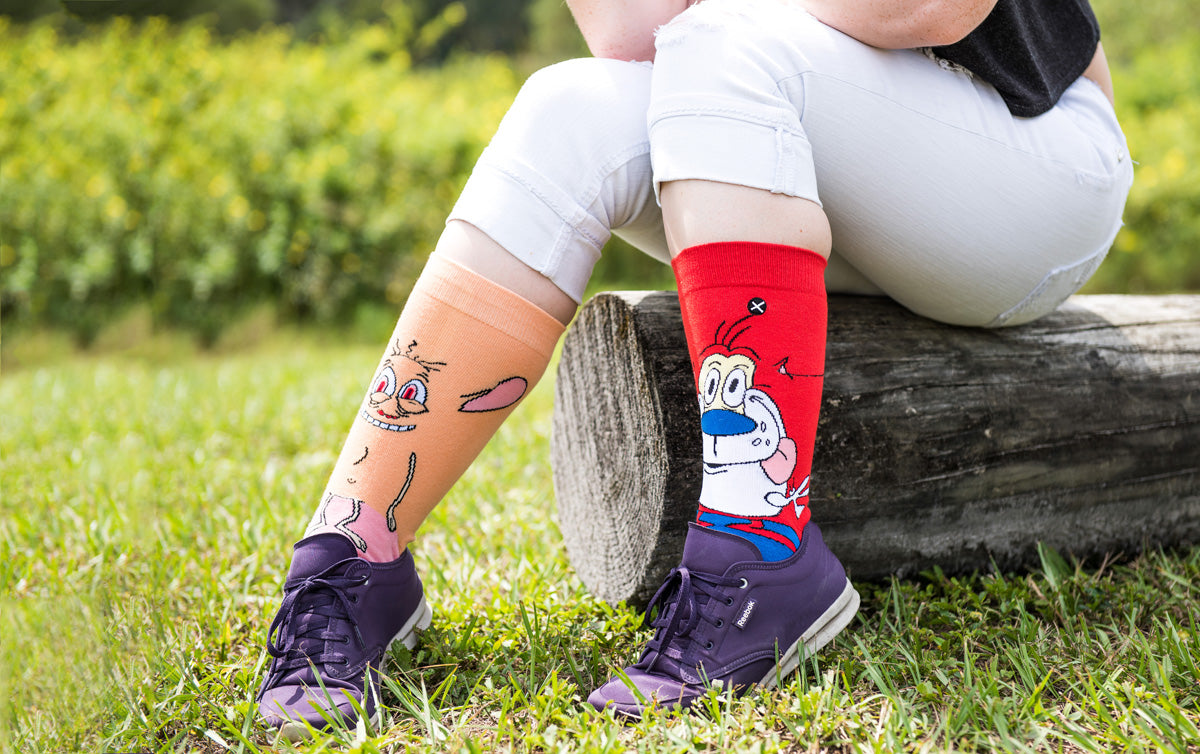 Ren & Stimpy Men's Crew Socks