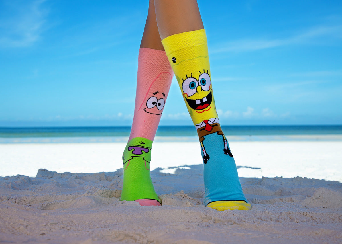 SpongeBob & Patrick Knit Men's Crew Socks