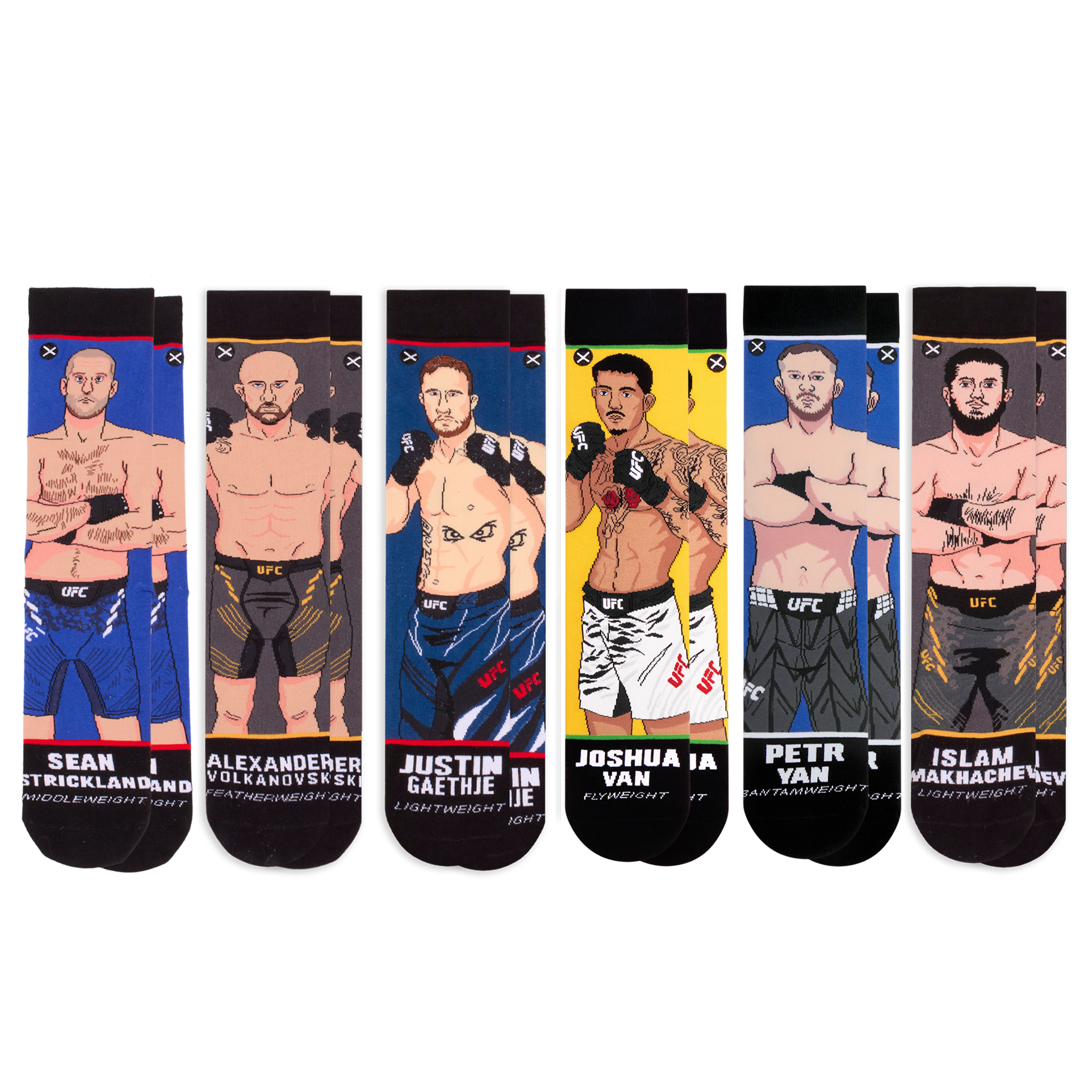 UFC Champions Men's Crew Socks 6-Pack