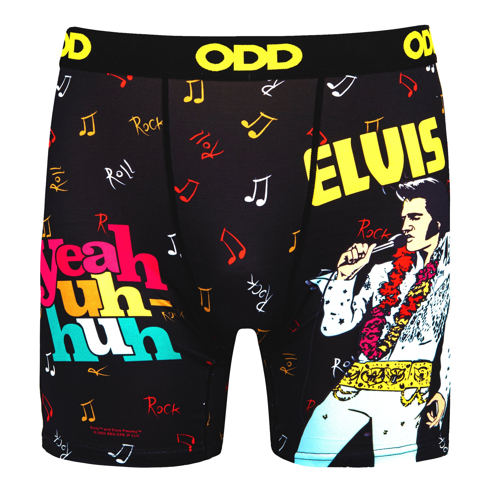 Odd Sox, Elvis Rock N Roll, Fun Men's Boxer Brief Underwear, Large
