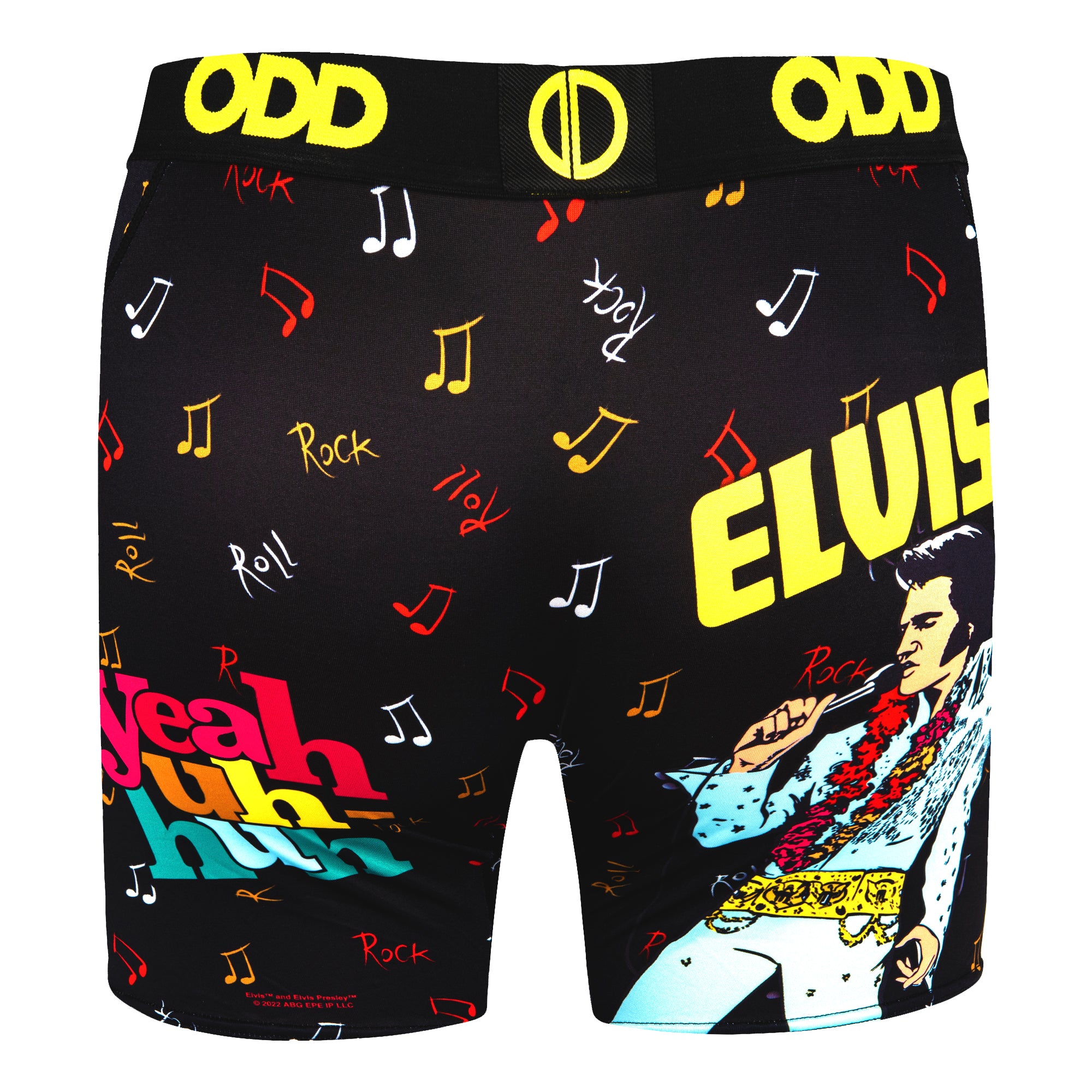 Odd Sox, Elvis Rock N Roll, Fun Men's Boxer Brief Underwear, Medium
