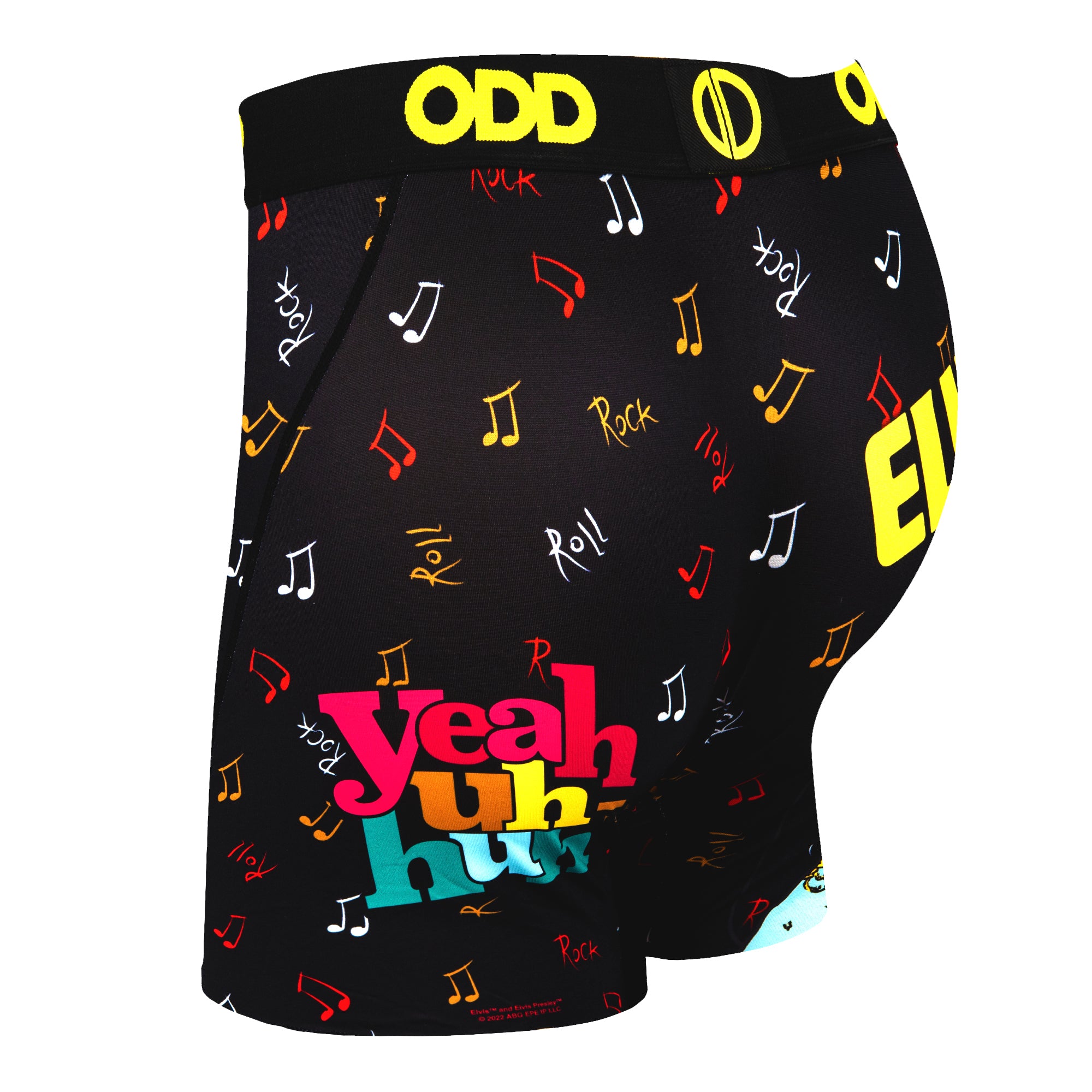 Odd Sox, Elvis Rock N Roll, Fun Men's Boxer Brief Underwear, Large