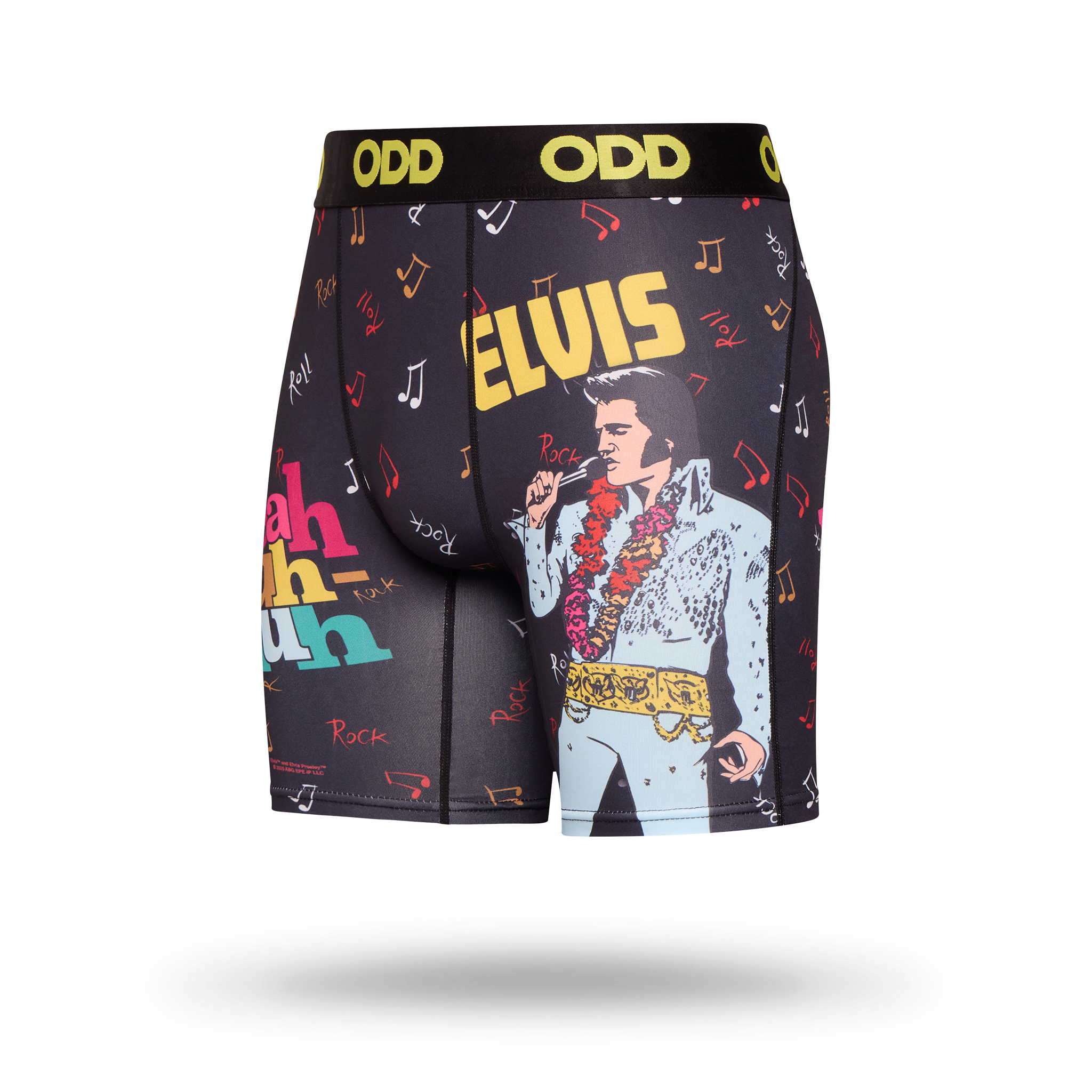Odd Sox, Elvis Rock N Roll, Fun Men's Boxer Brief Underwear, Medium