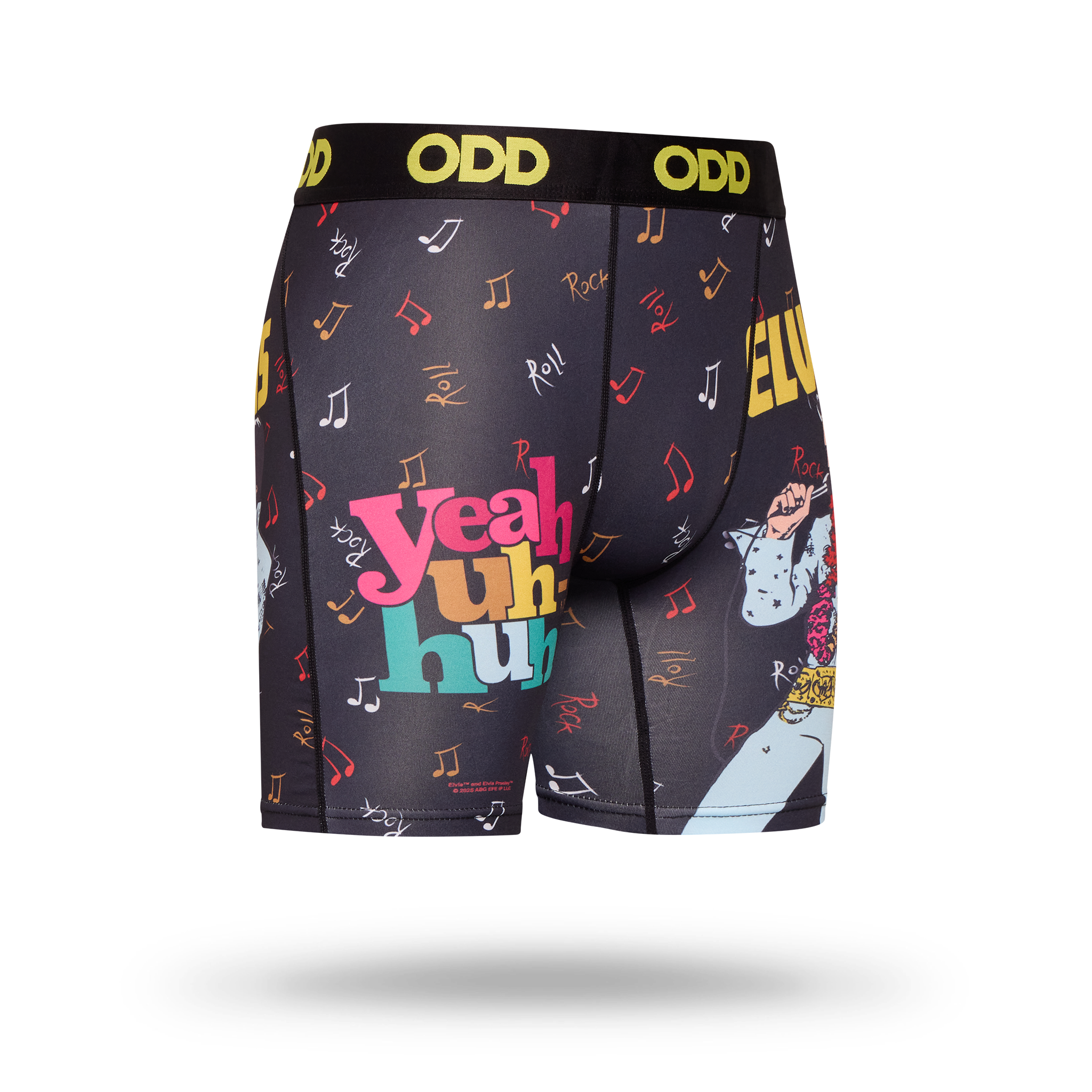 Odd Sox, Elvis Rock N Roll, Fun Men's Boxer Brief Underwear, Large