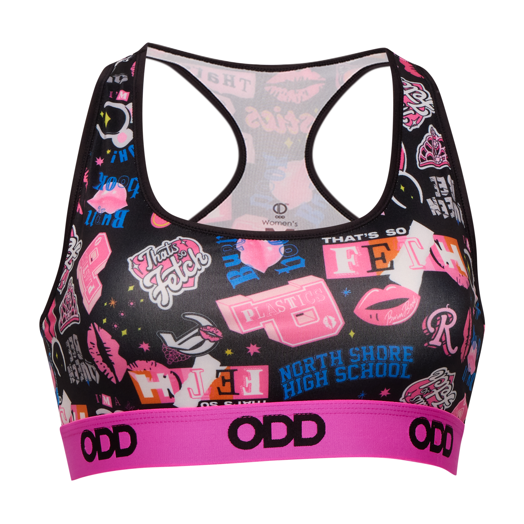 Mean Girls Stickers Women's Sports Bra
