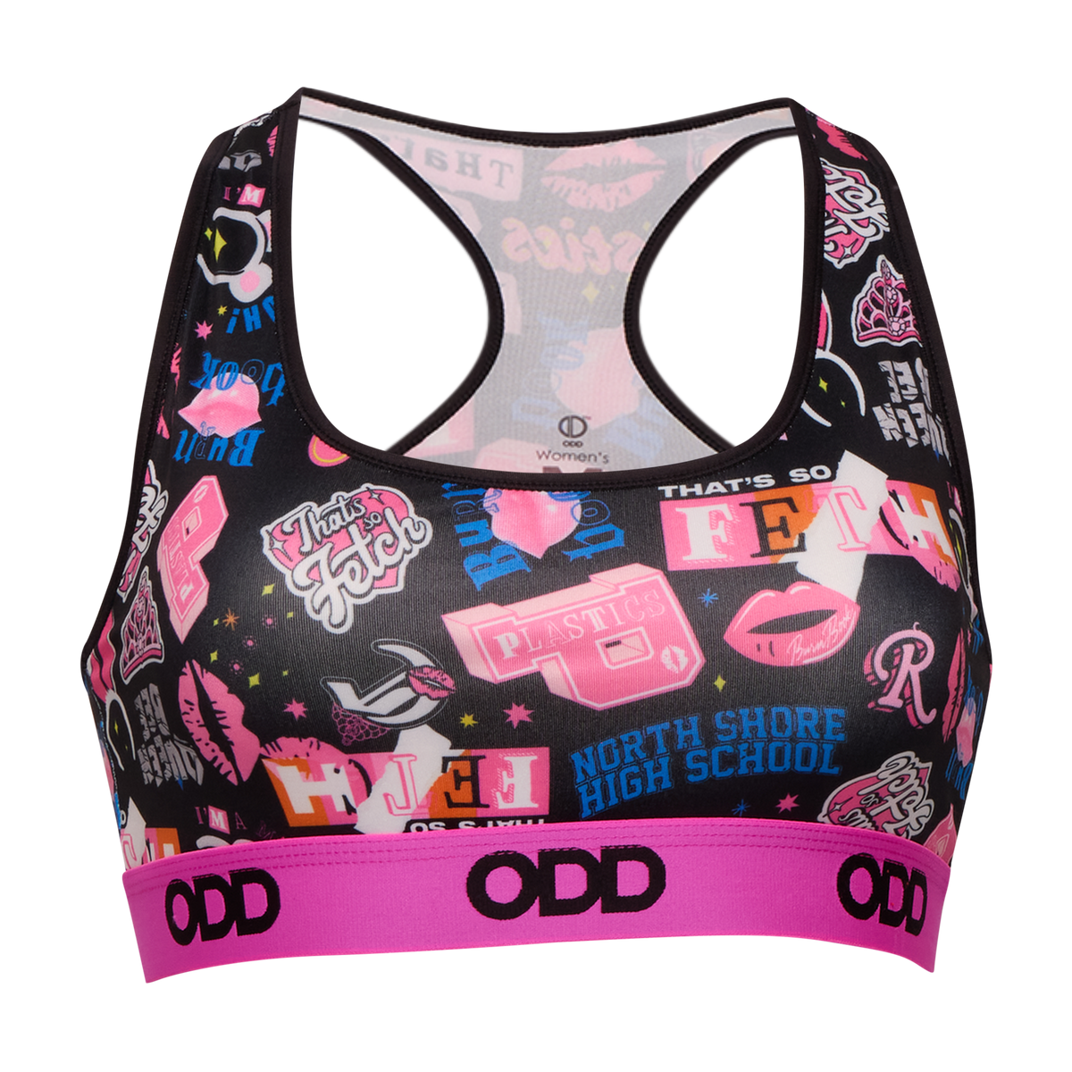 Mean Girls Stickers Women's Sports Bra