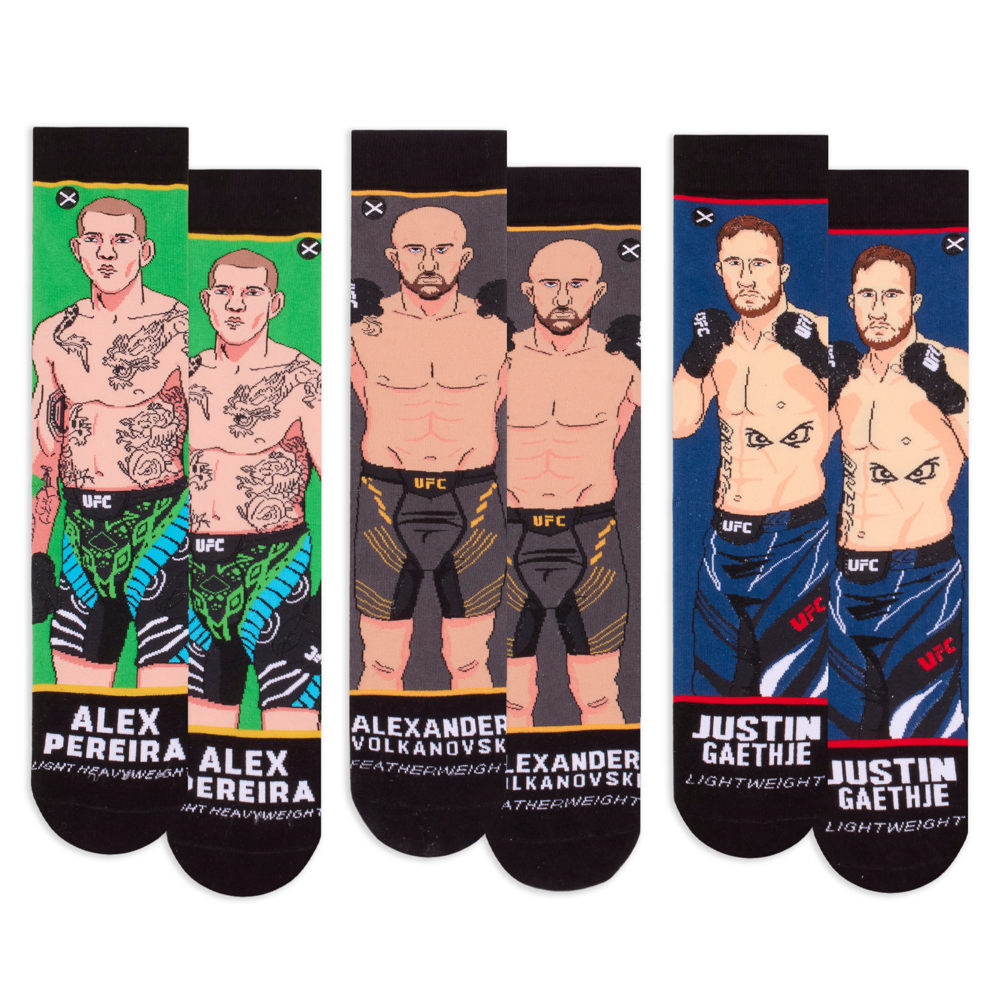 UFC Champions Men's Crew Socks 6-Pack