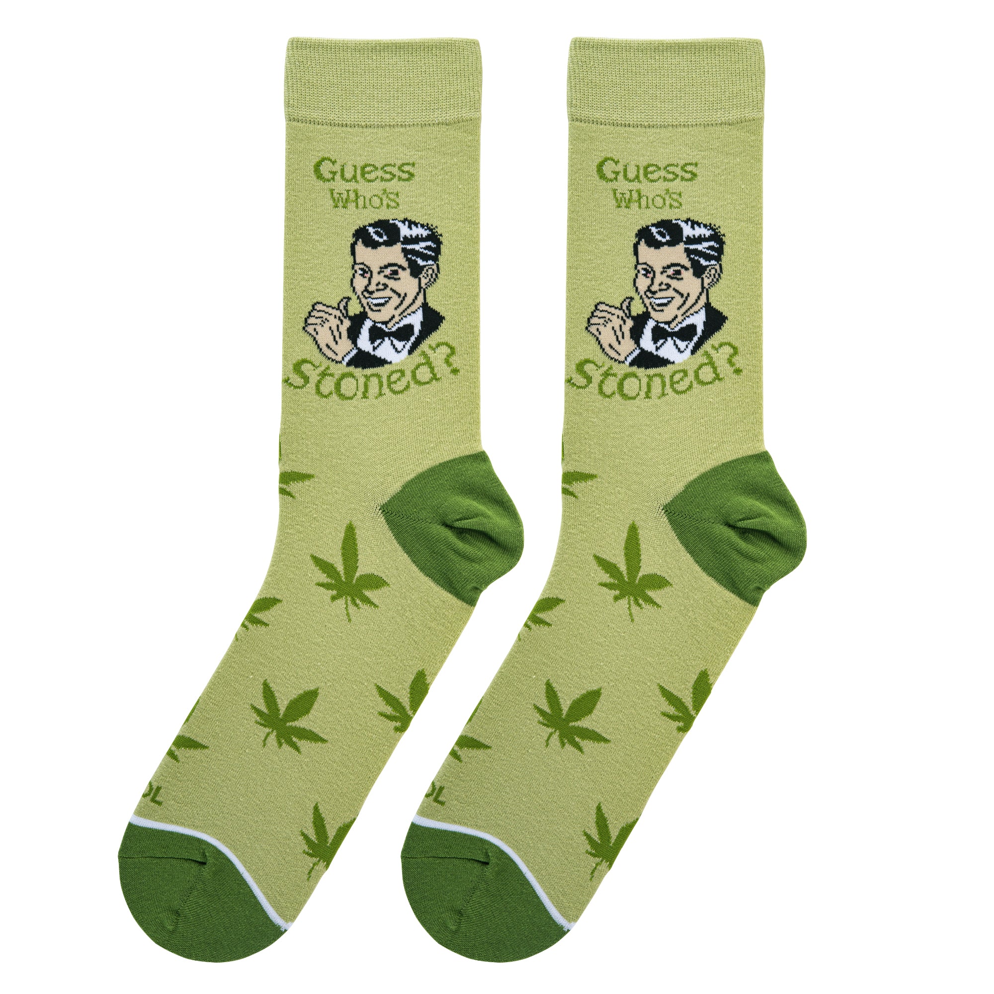 Guess Who's Stoned Men's Crew Socks