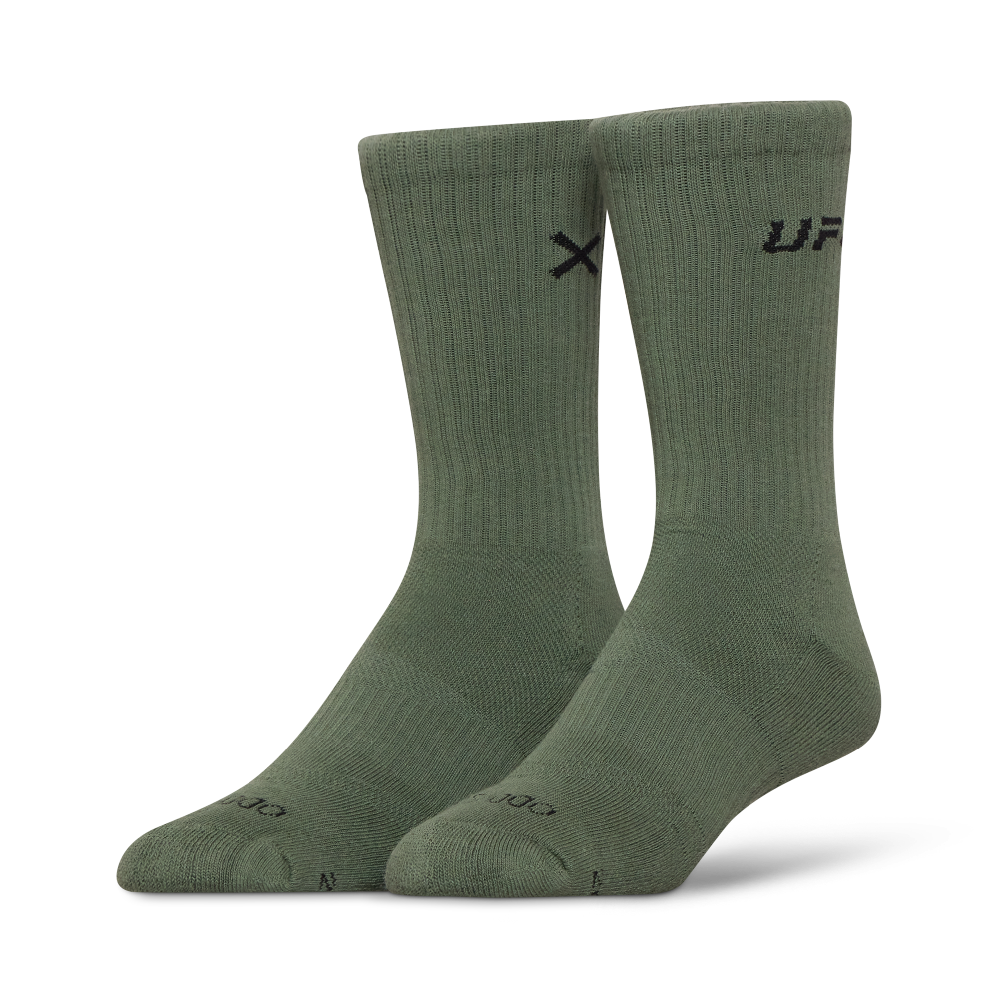 UFC Logo Men's Crew Socks - Army Green