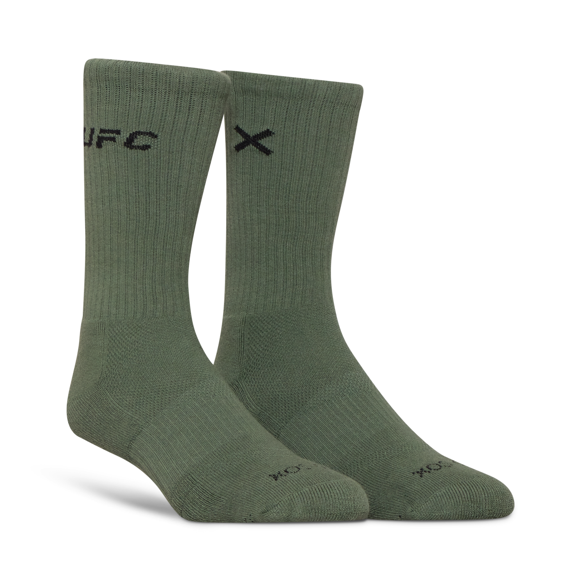 UFC Logo Men's Crew Socks - Army Green