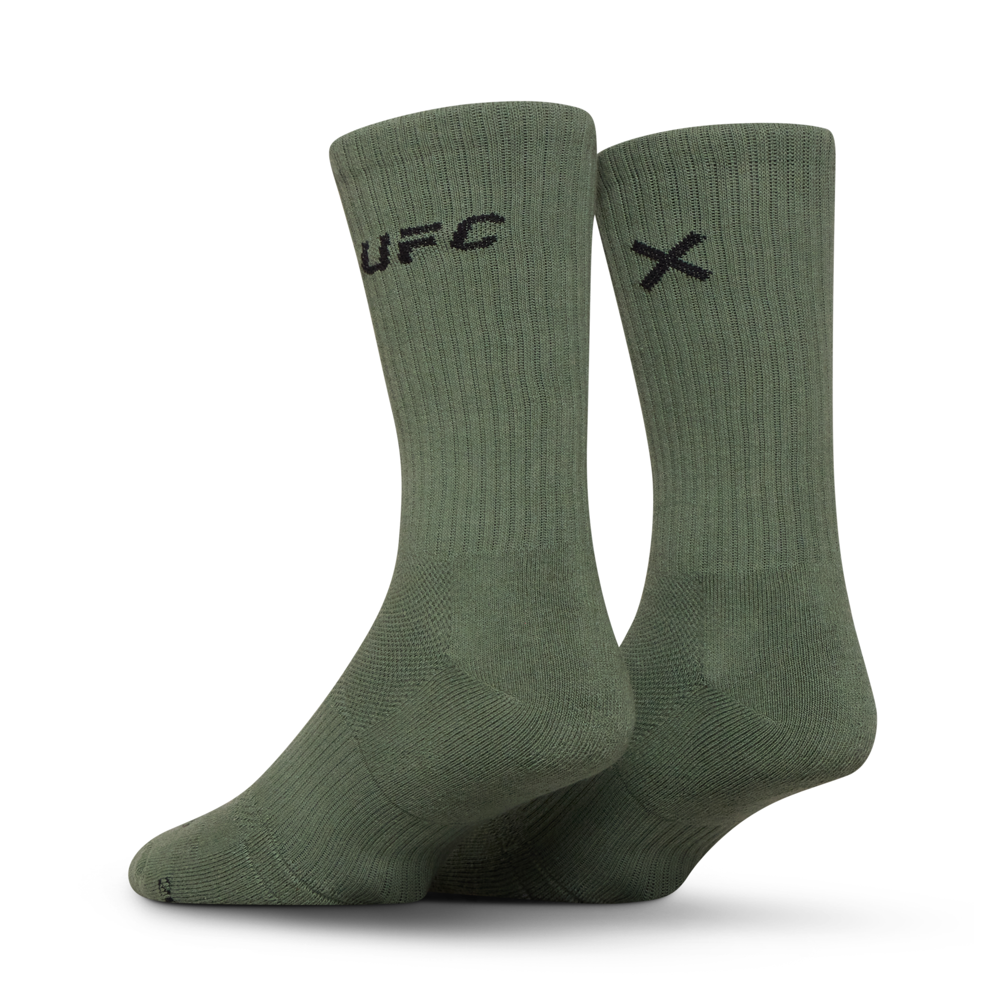 UFC Logo Men's Crew Socks - Army Green